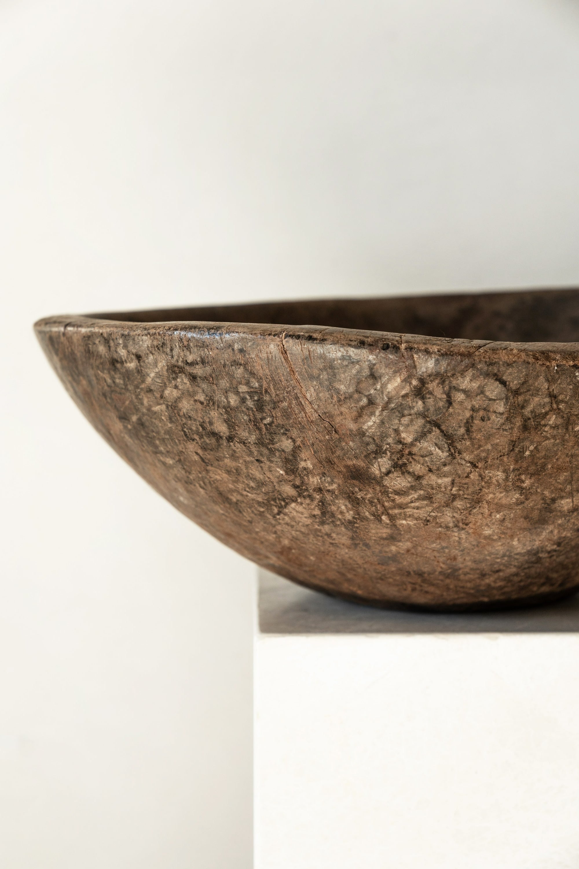 District Loom Decor antique African bowl, hand-carved from Ivory Coast wood