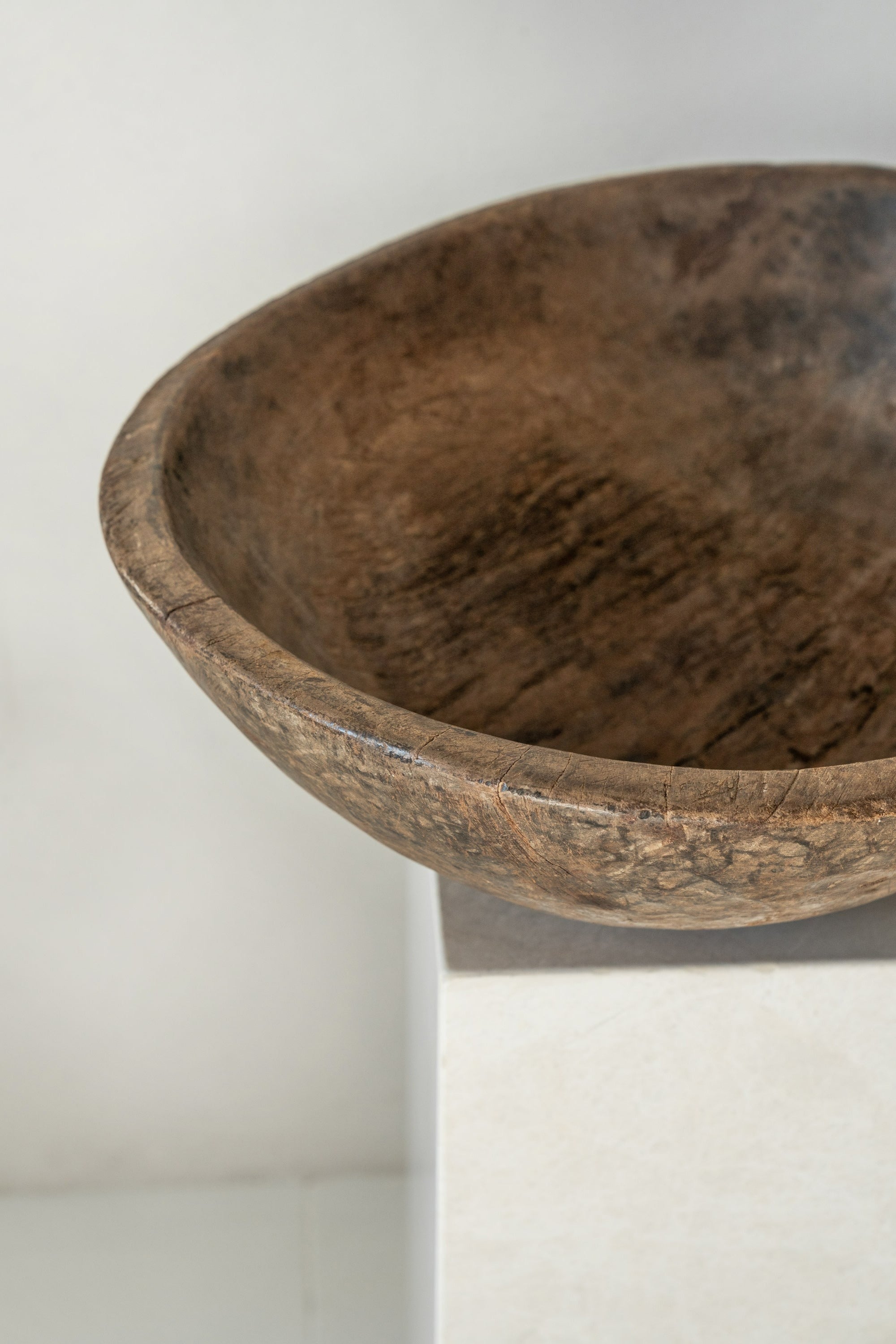 District Loom Decor antique African bowl, hand-carved from Ivory Coast wood