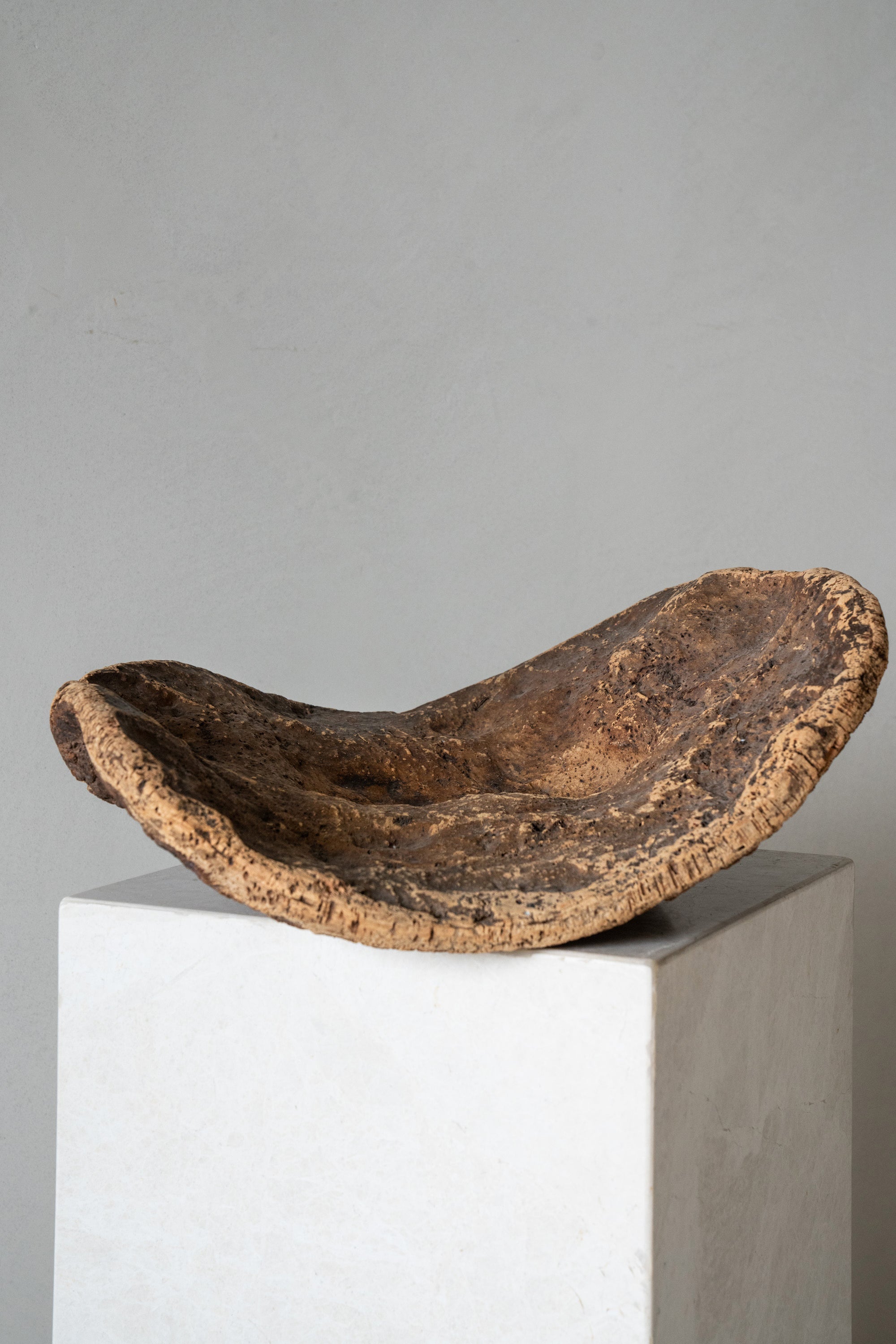 District Loom Vintage Petrified Bark Wood Bowl