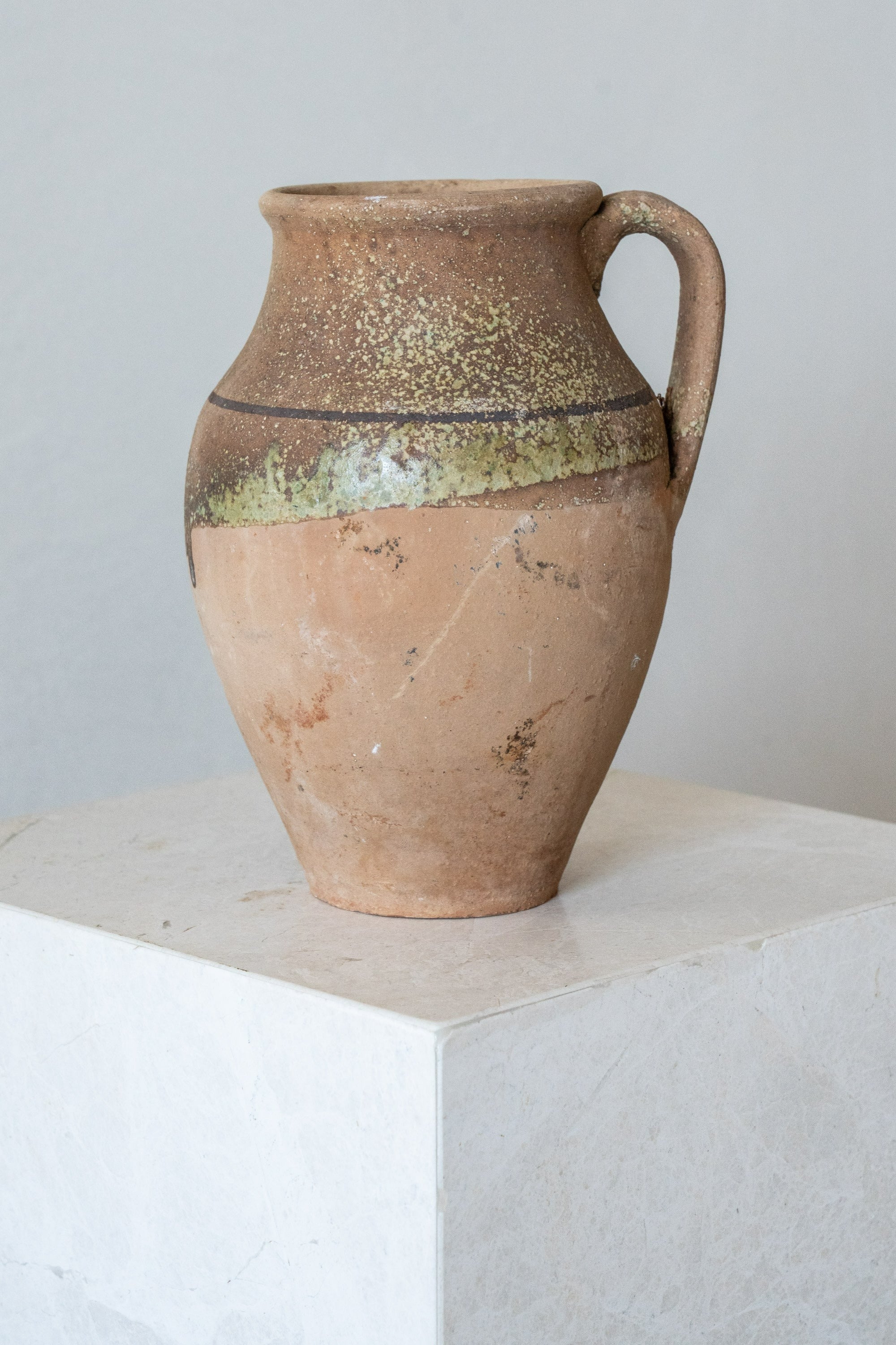 Medium Turkish vessel w/ green glaze