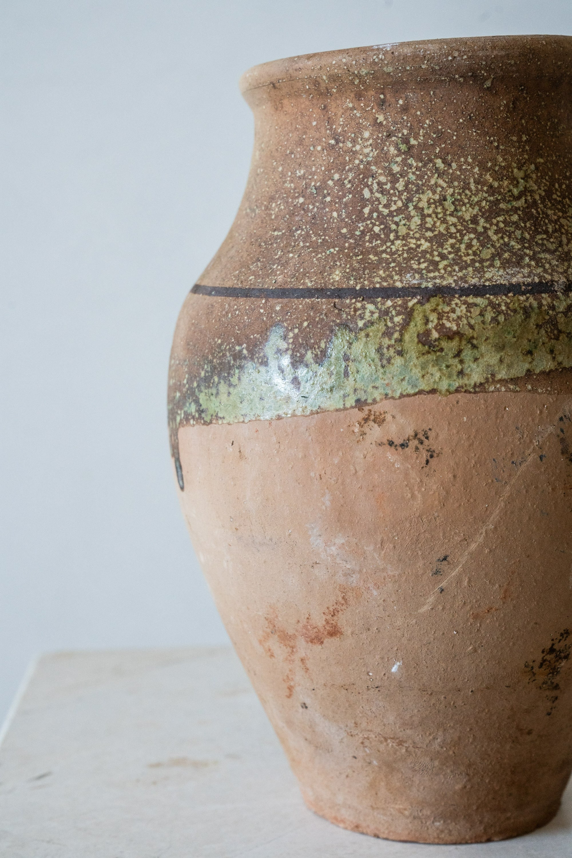 Medium Turkish vessel w/ green glaze