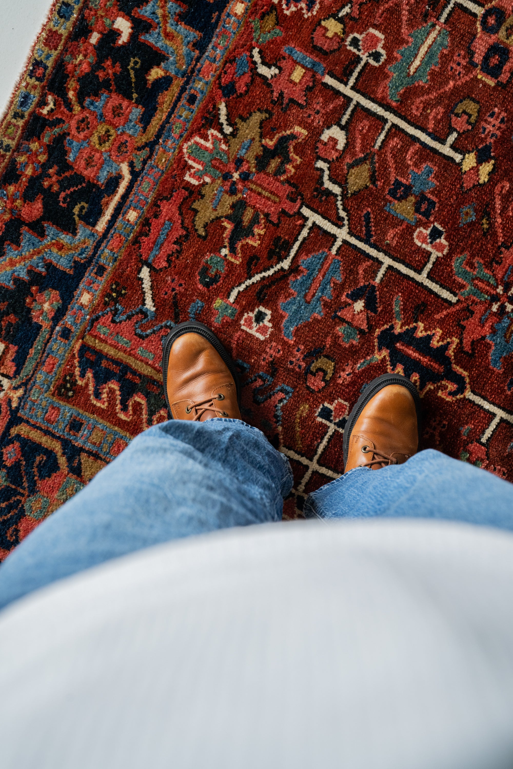 District Loom Vintage Heriz Area Rug Finn