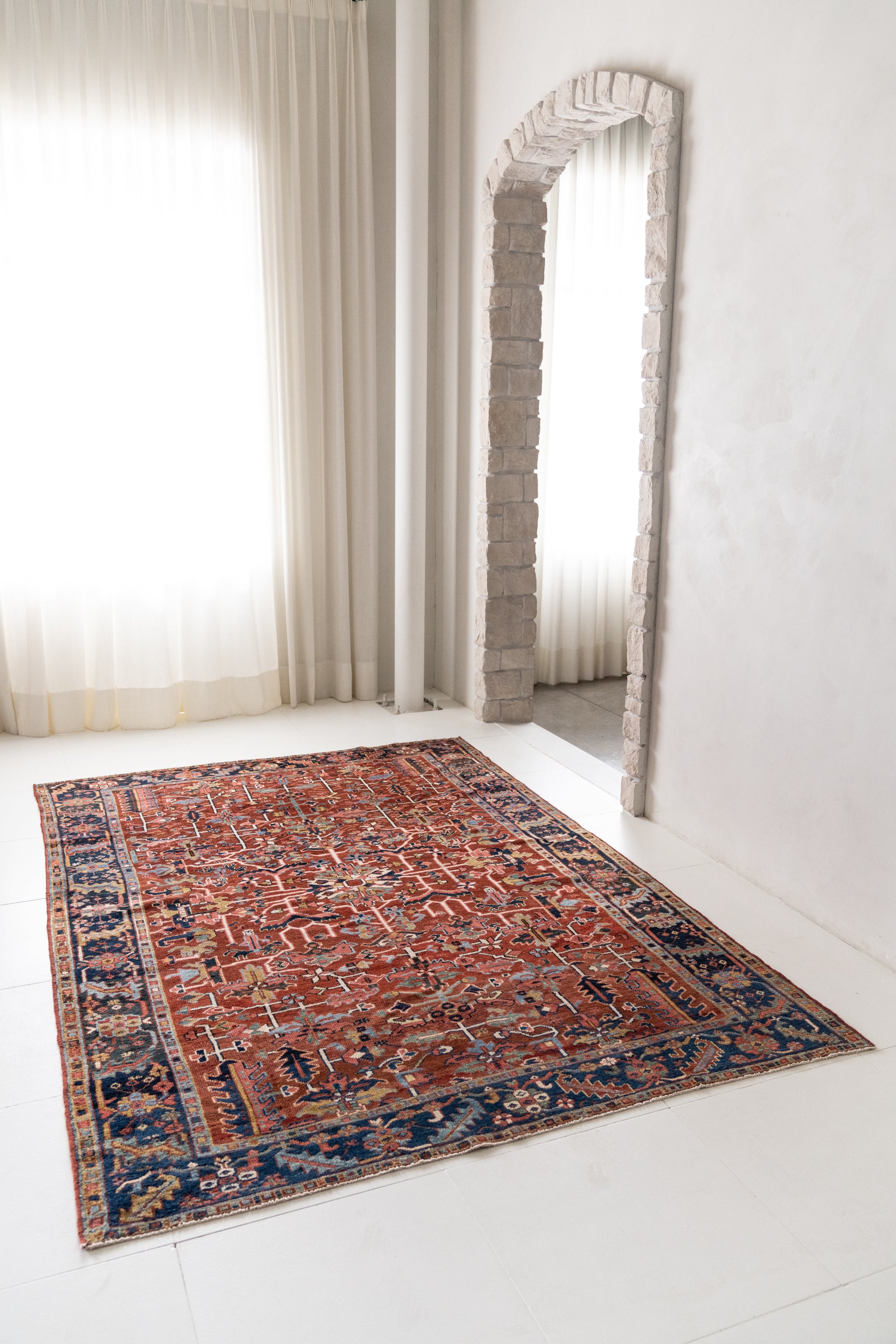 District Loom Vintage Heriz Area Rug Finn