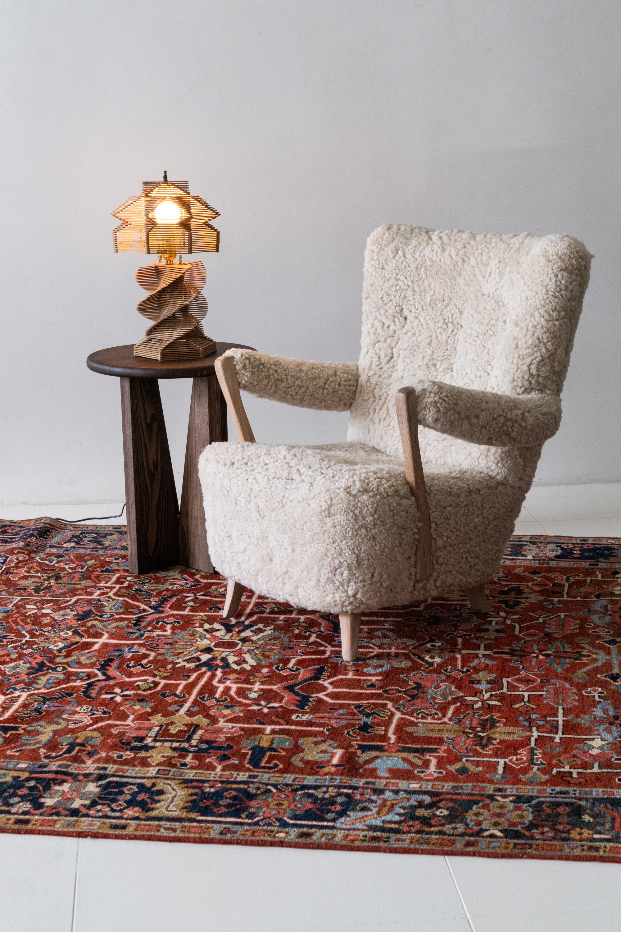 District Loom Vintage Heriz Area Rug Finn