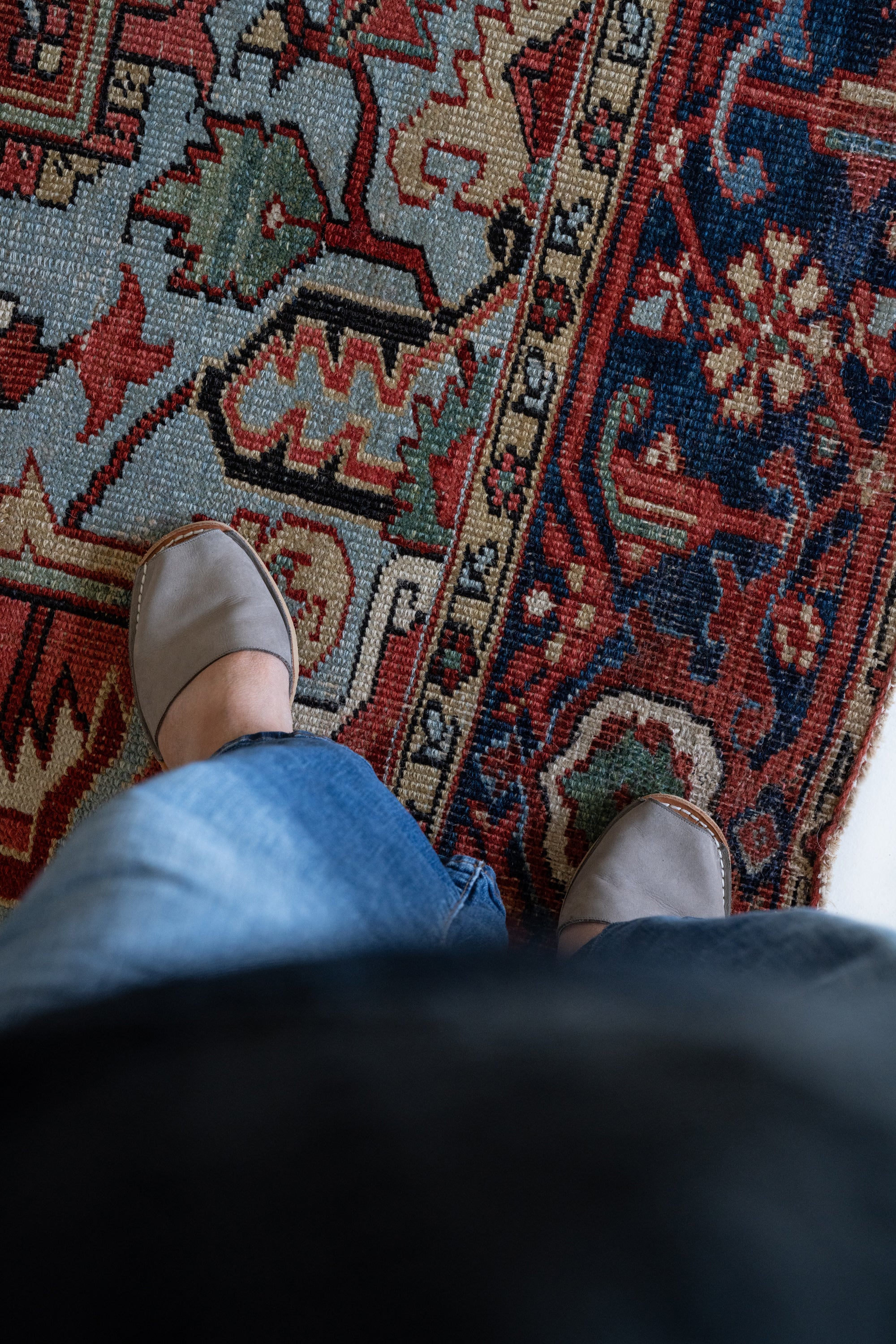 District Loom Vintage Serapi Area Rug Ginsburg