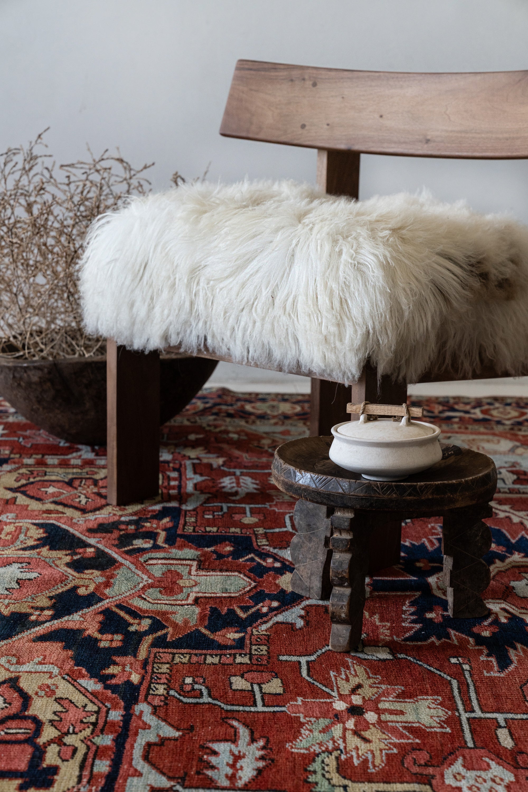 District Loom Vintage Serapi Area Rug Ginsburg