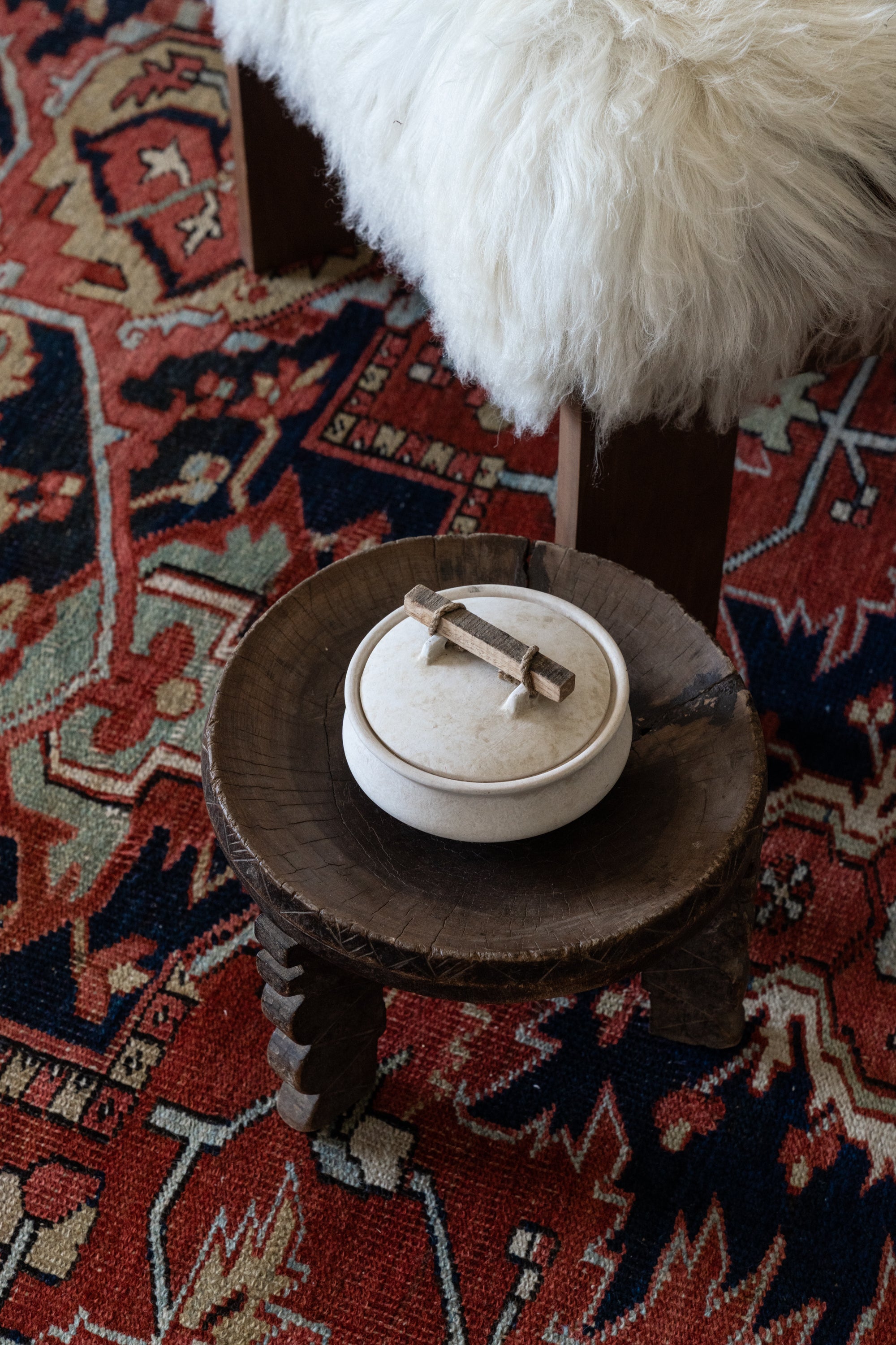 District Loom Vintage Serapi Area Rug Ginsburg
