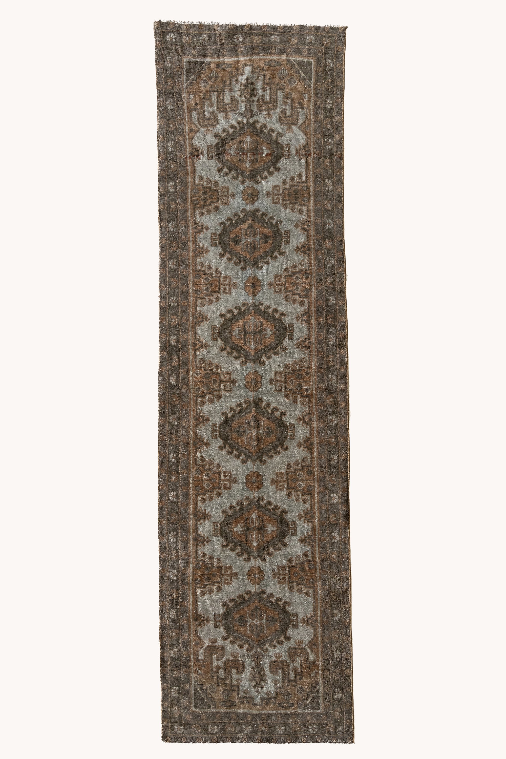 District loom Vintage Bakhtiari Runner Rug Helena