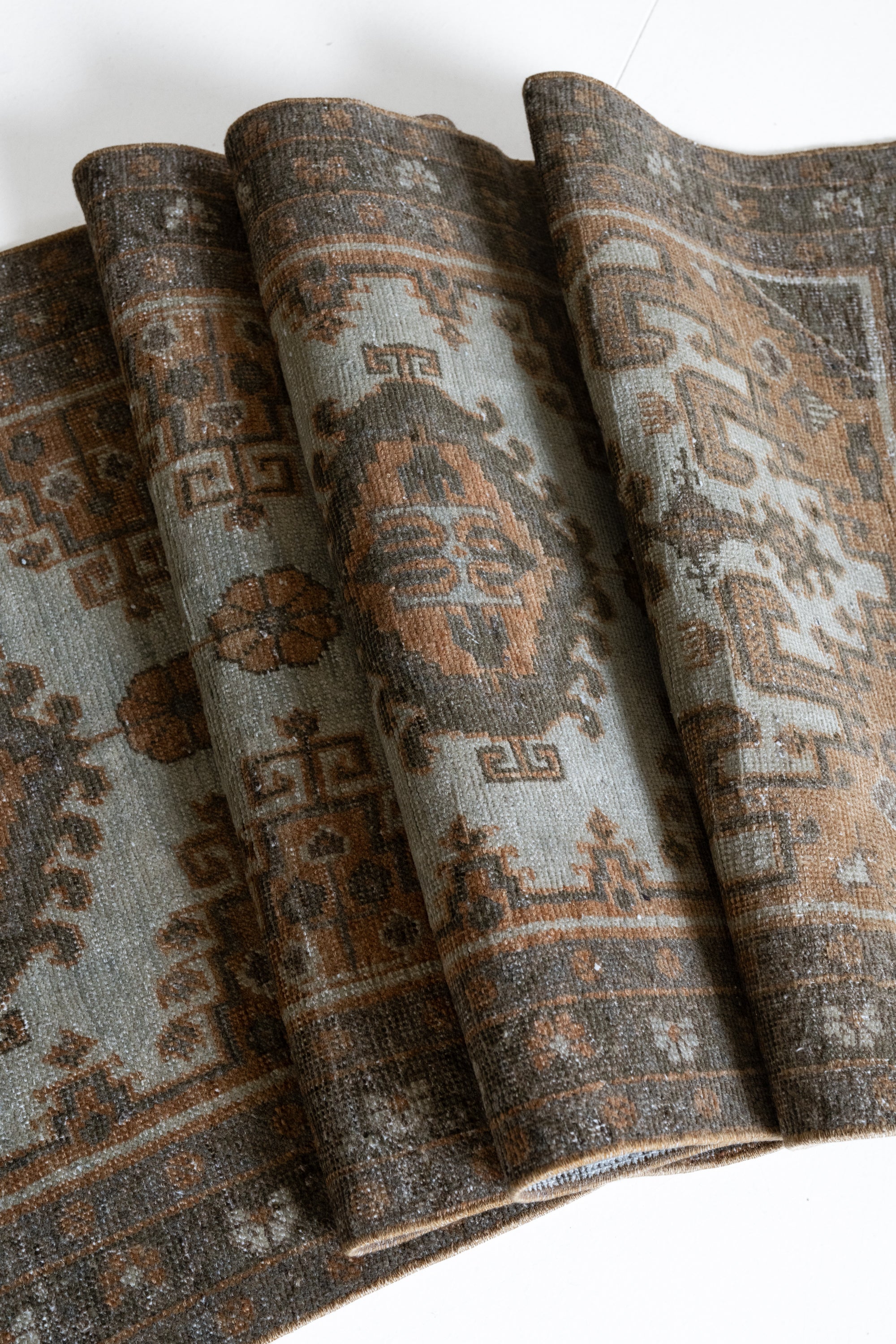District loom Vintage Bakhtiari Runner Rug Helena