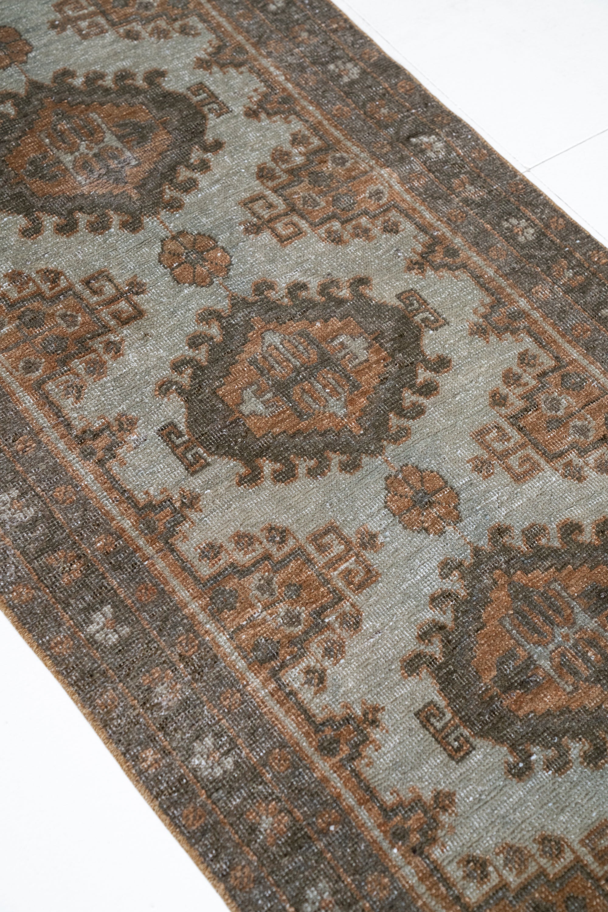District loom Vintage Bakhtiari Runner Rug Helena