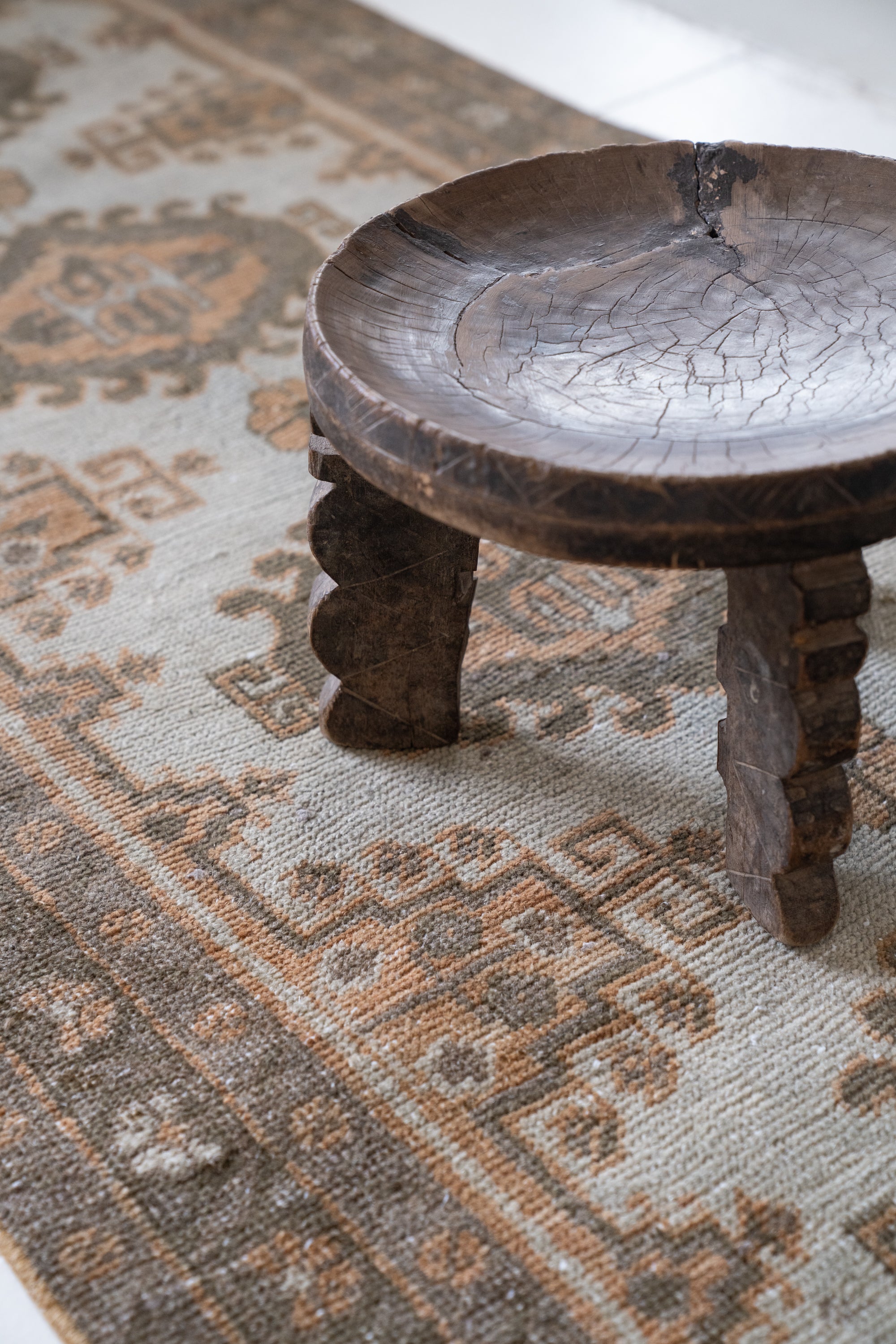 District loom Vintage Bakhtiari Runner Rug Helena