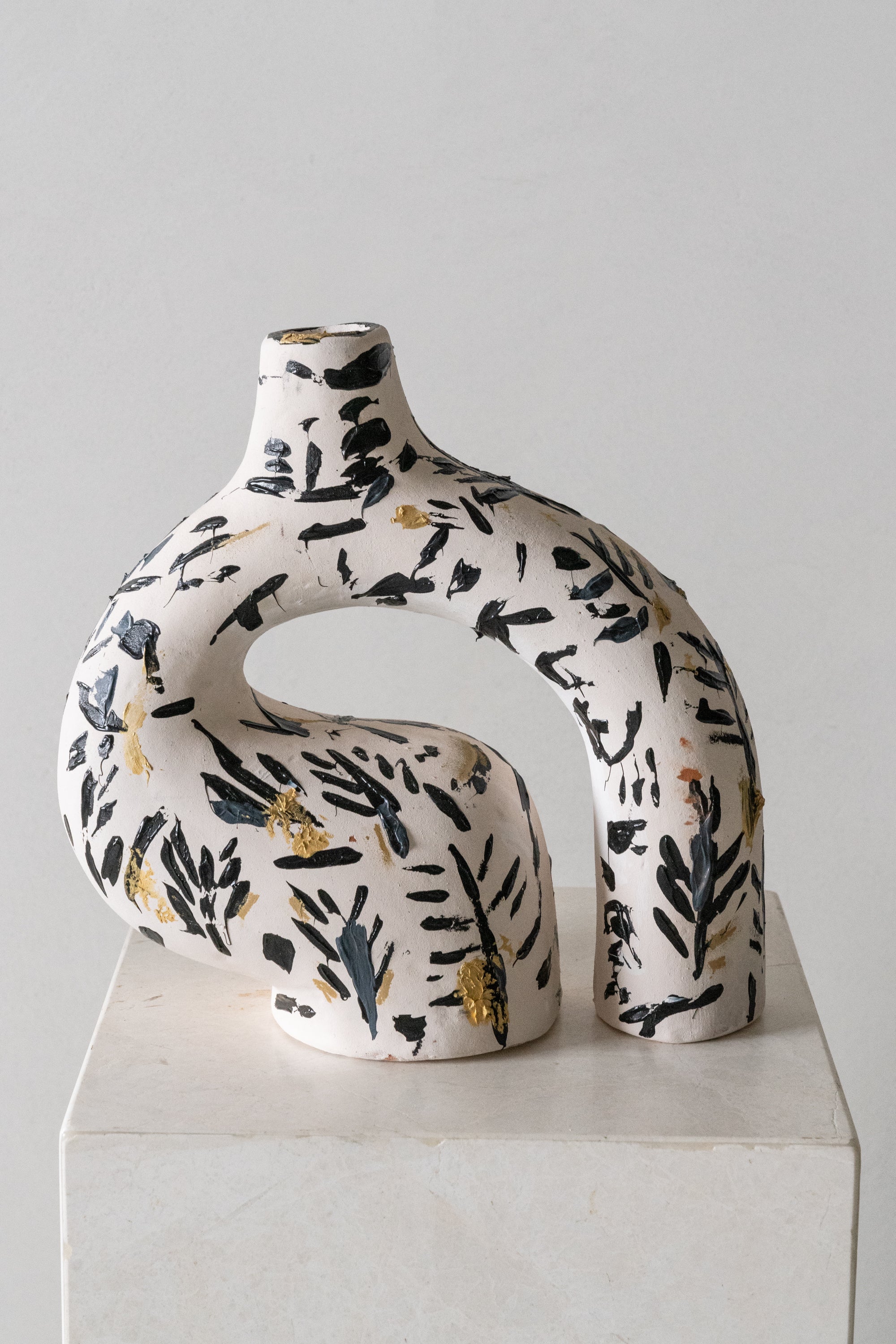 hand painted Clay Pot by Kader Boly at District Loom