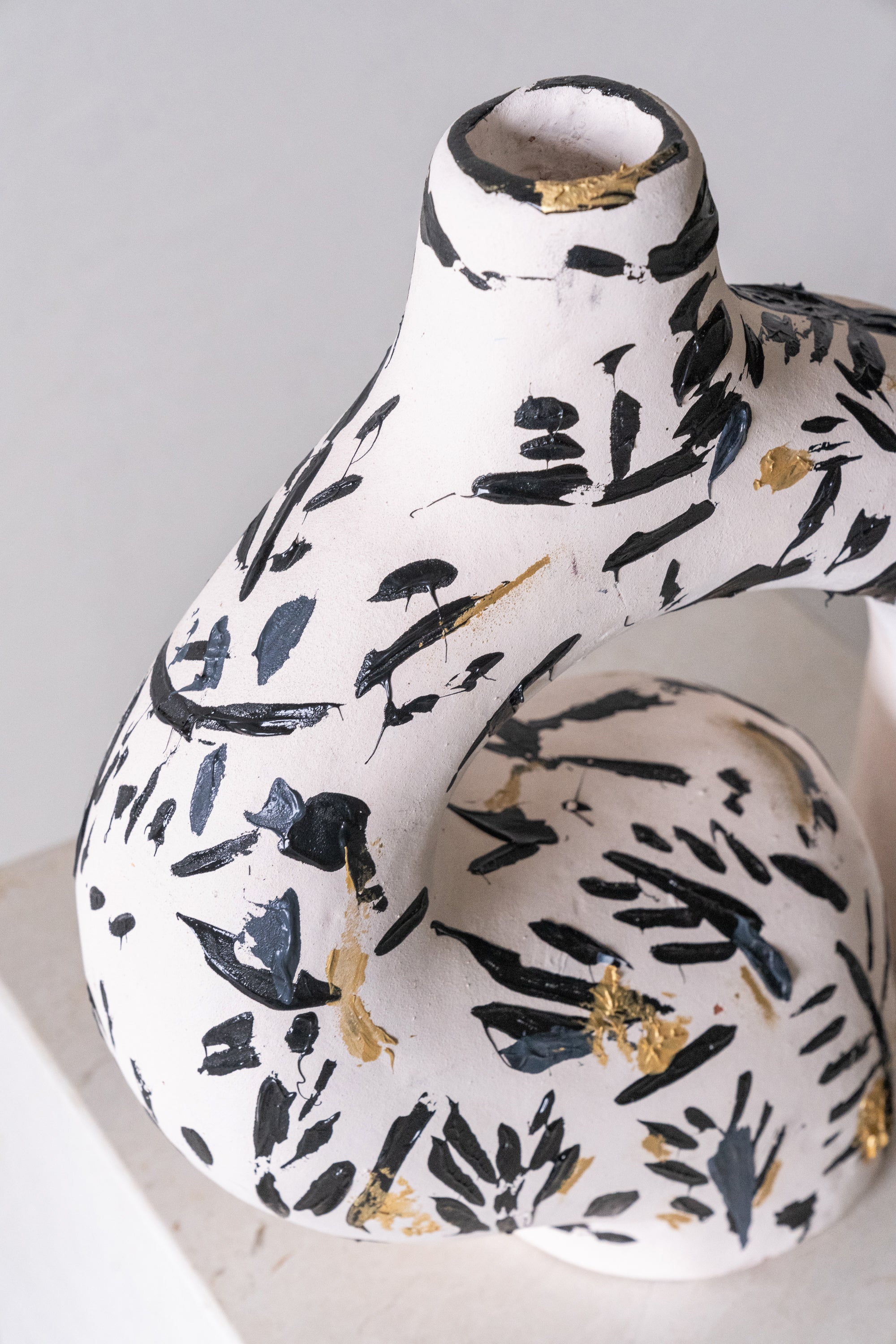 hand painted Clay Pot by Kader Boly at District Loom