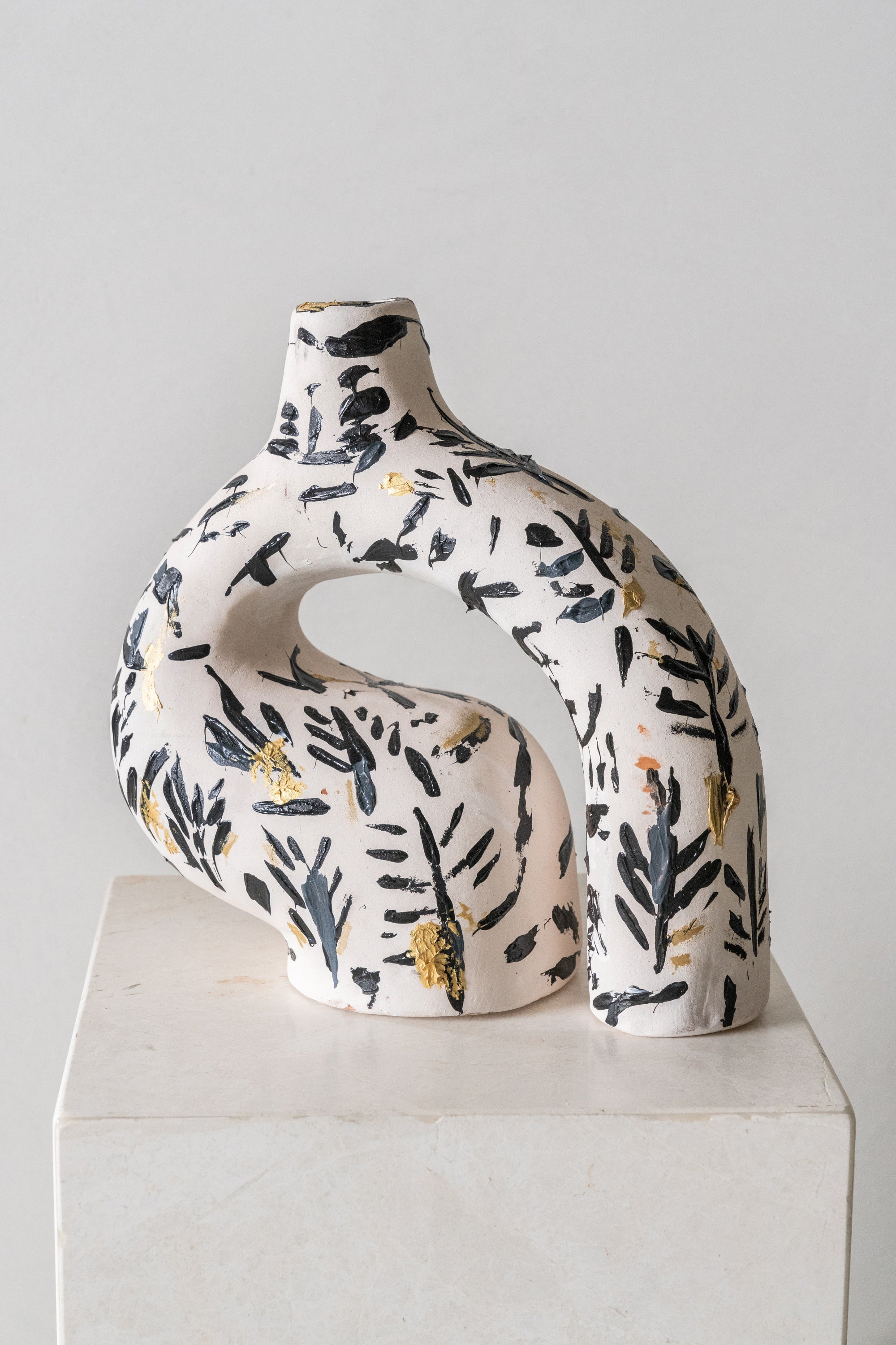 hand painted Clay Pot by Kader Boly at District Loom