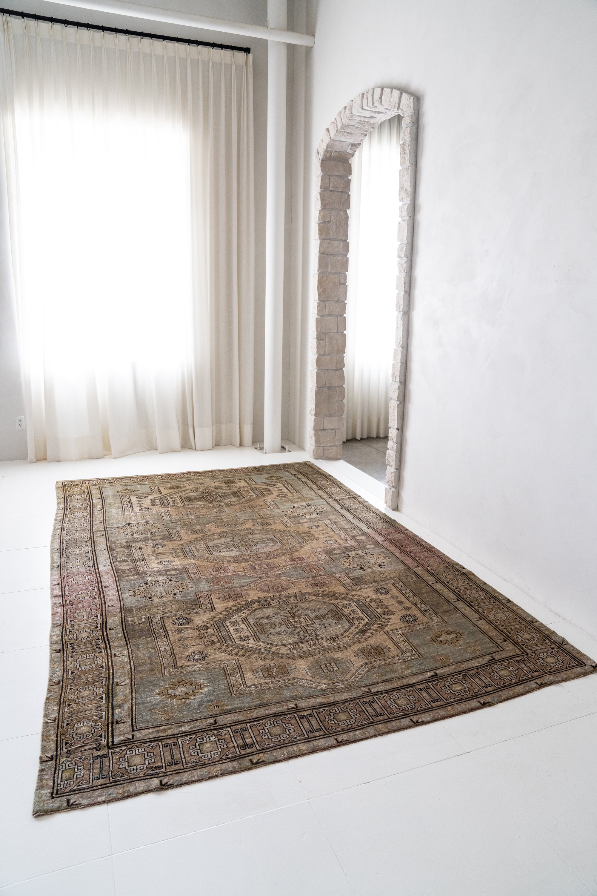 District Loom Vintage Daghestan Area Rug Lennep