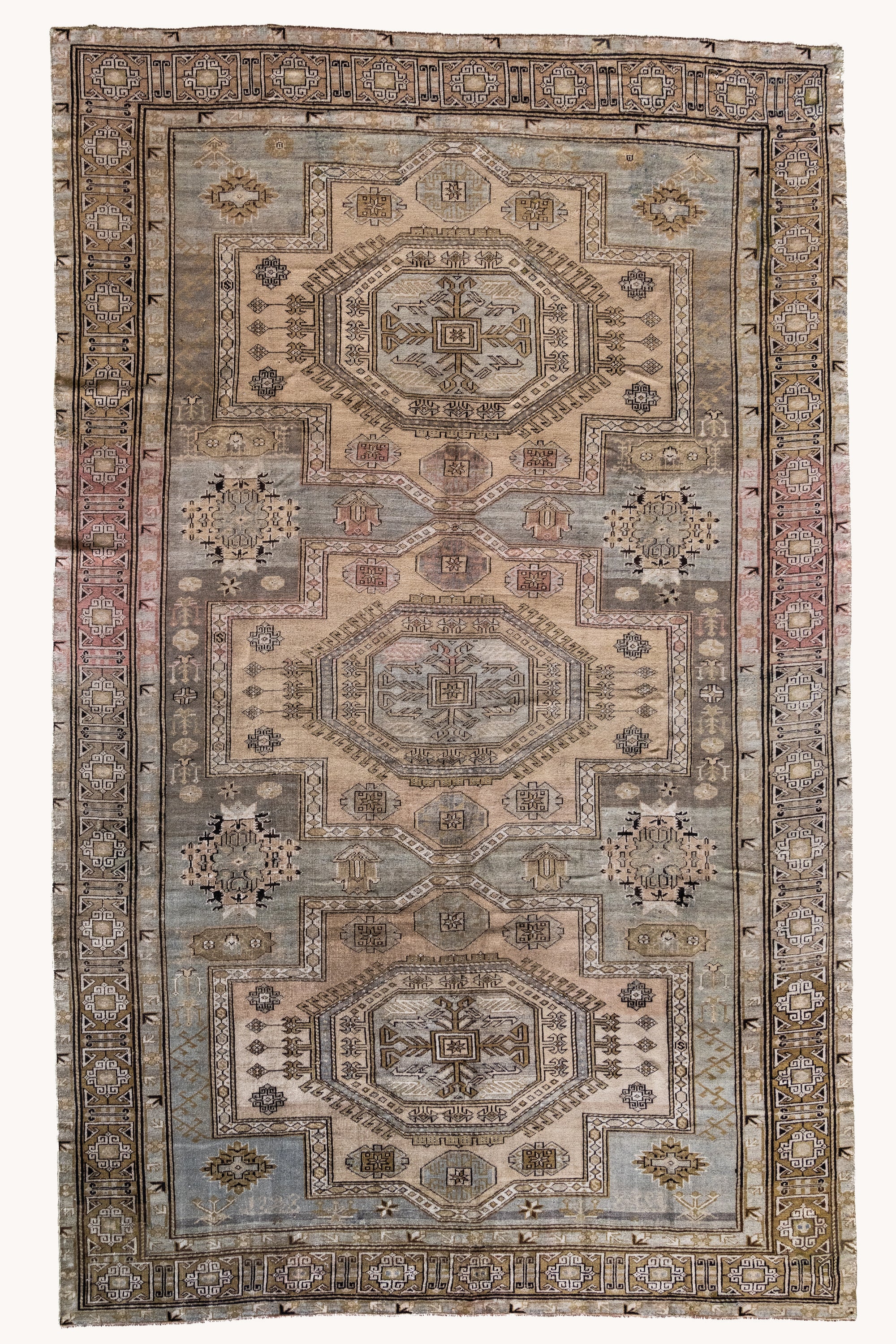 District Loom Vintage Daghestan Area Rug Lennep