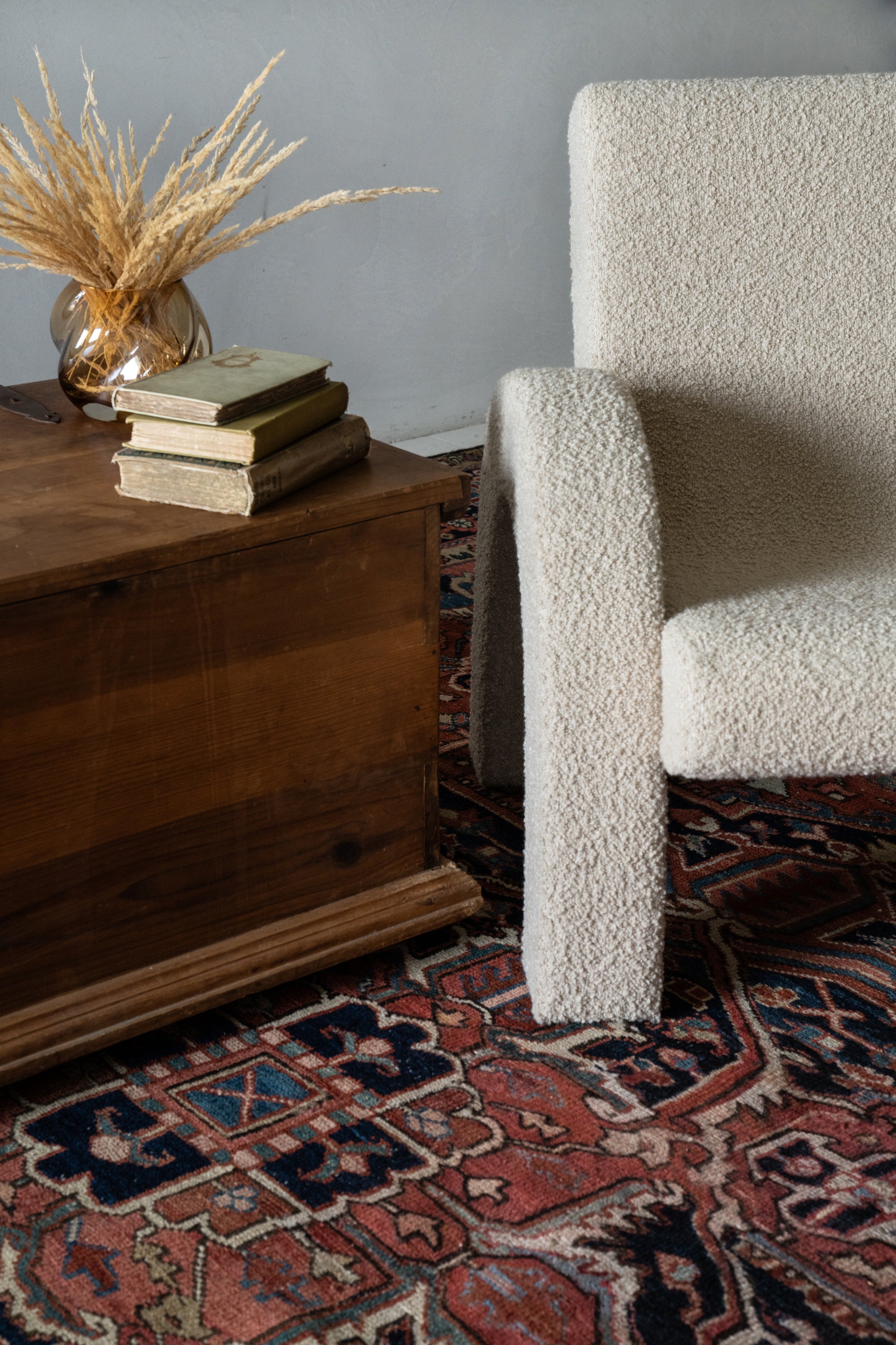 District Loom Vintage Bakhtiari Area Rug Leonora
