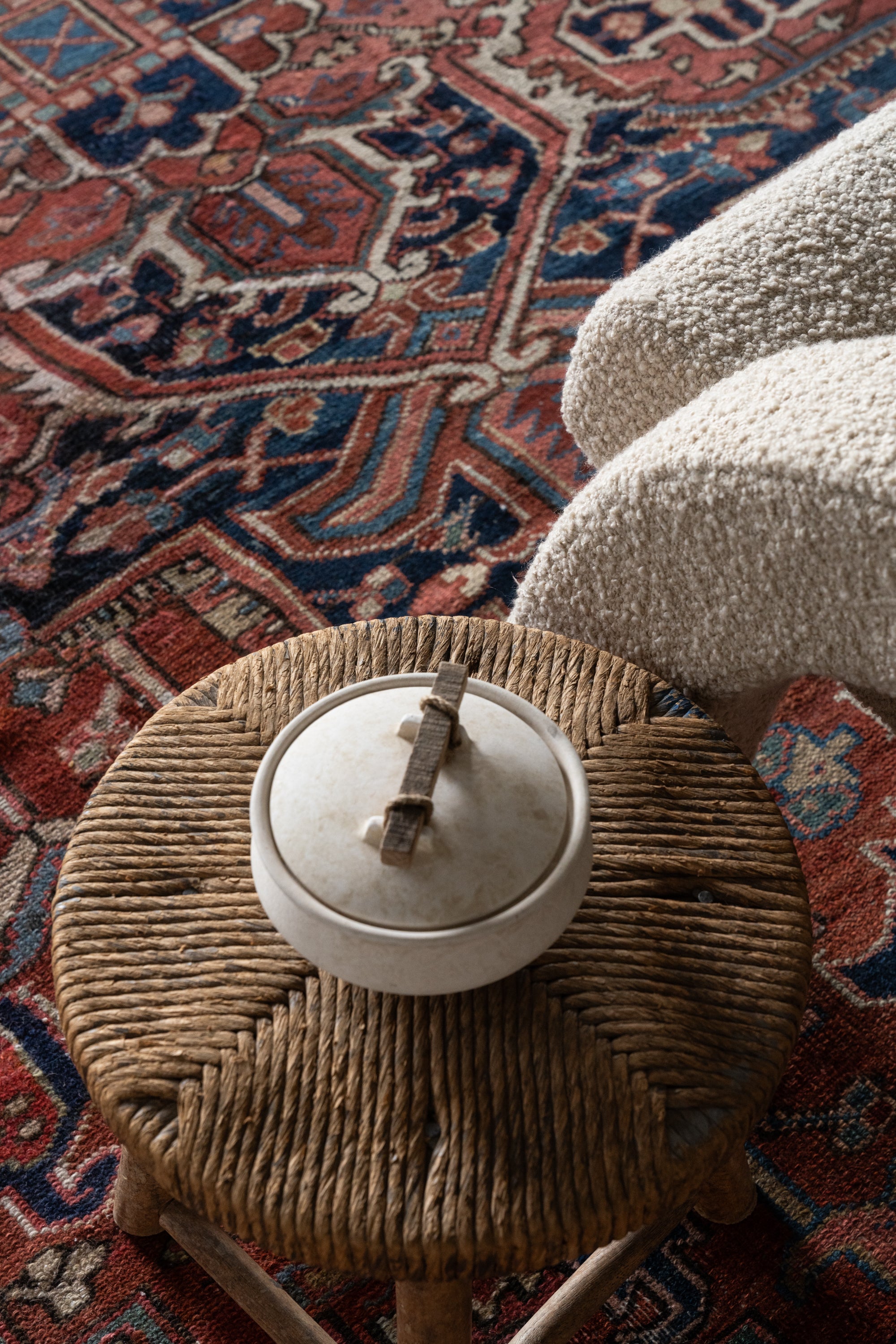 District Loom Vintage Bakhtiari Area Rug Leonora