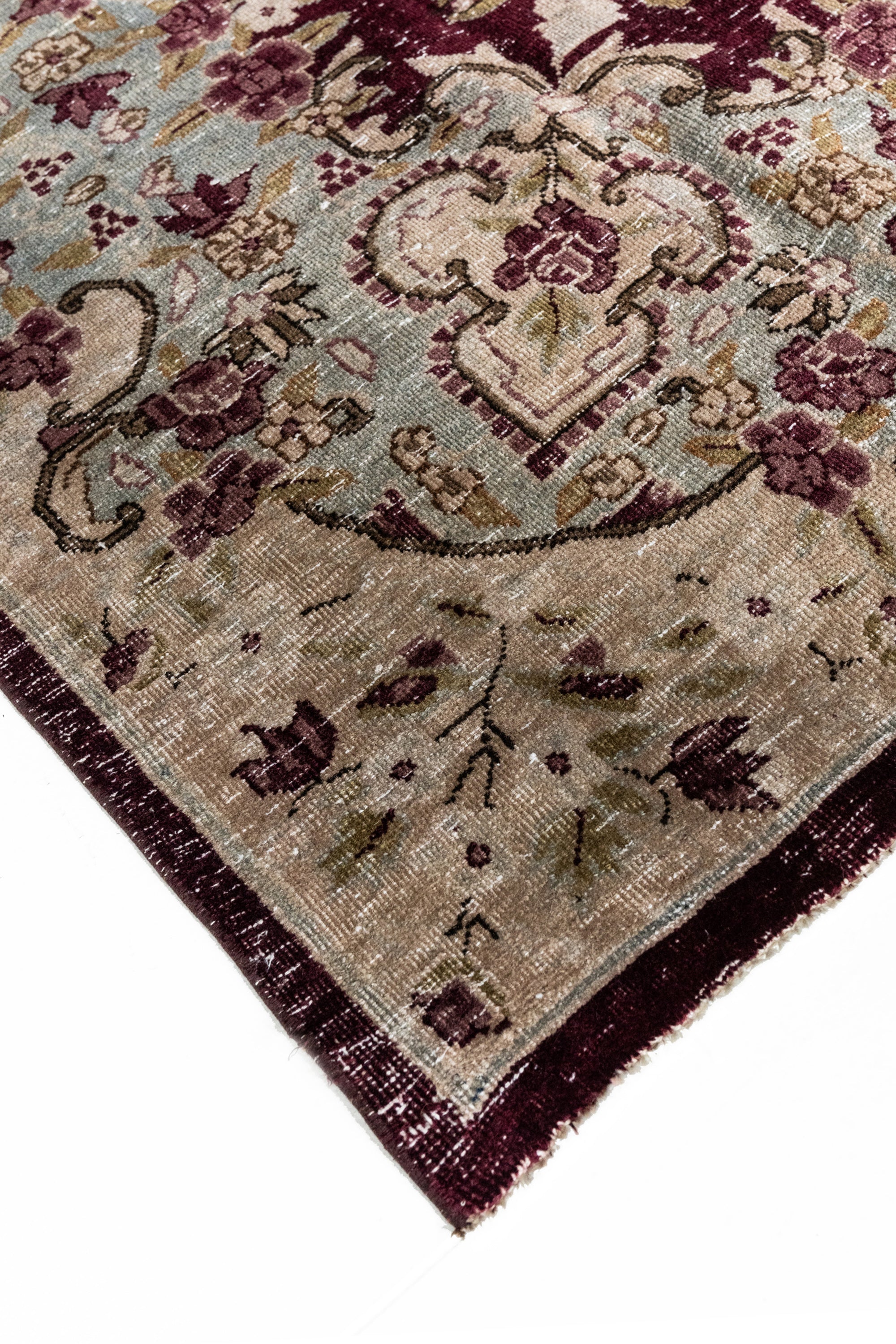 District Loom Vintage Kashan Area Rug Rhone