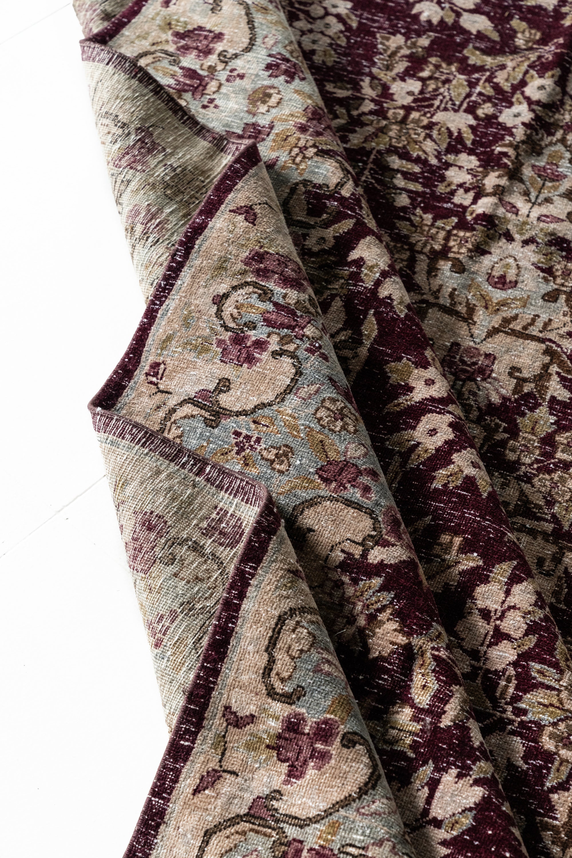 District Loom Vintage Kashan Area Rug Rhone