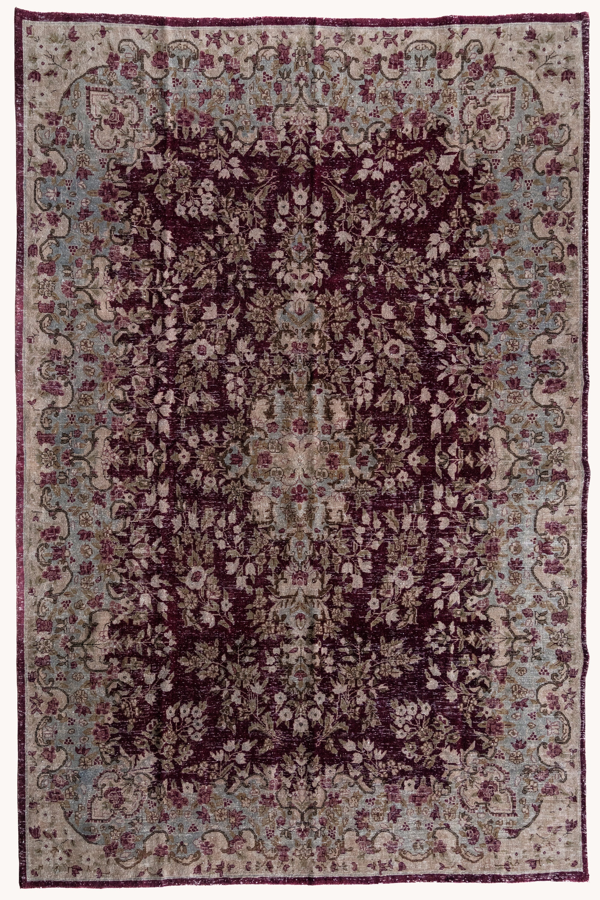 District Loom Vintage Kashan Area Rug Rhone