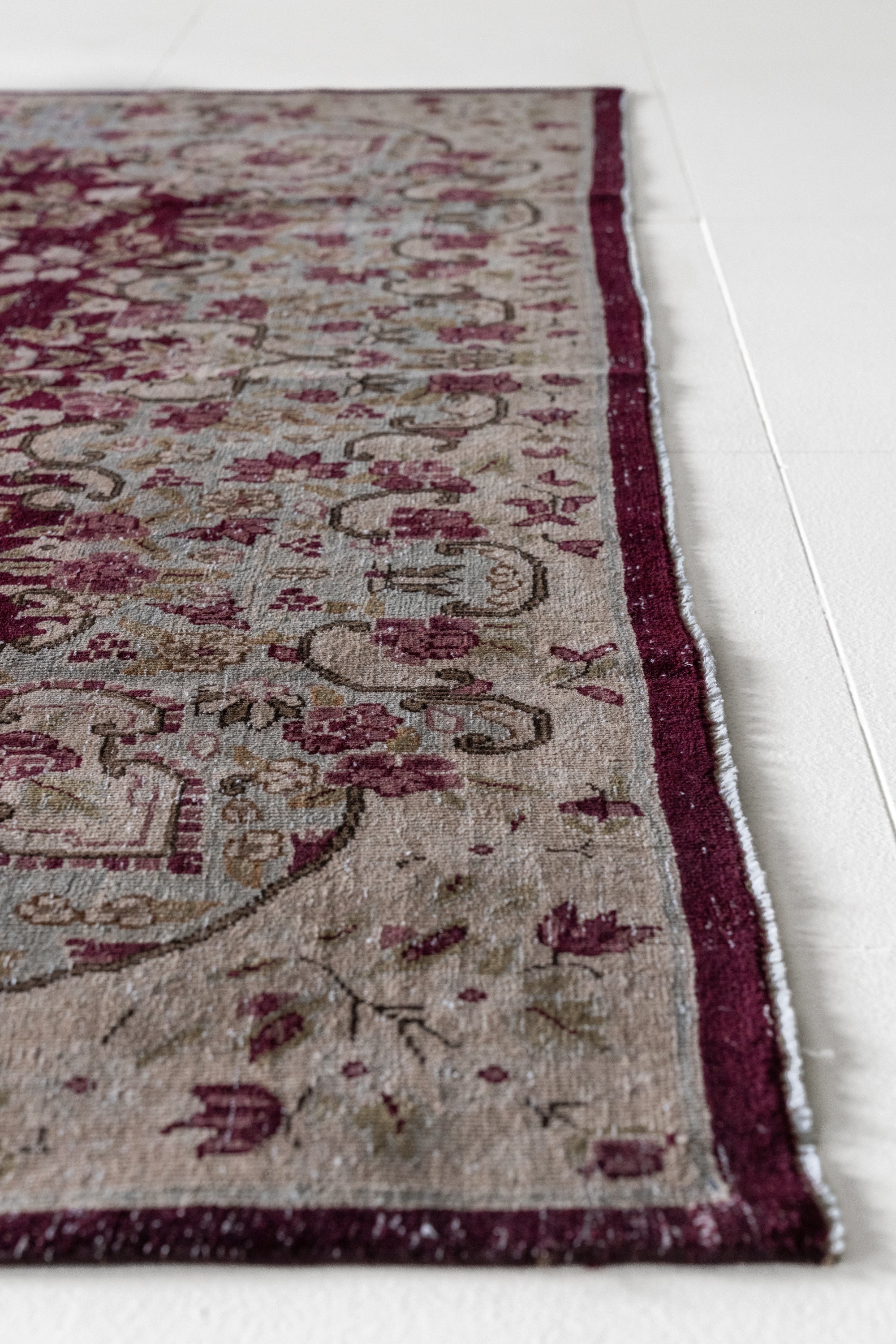 District Loom Vintage Kashan Area Rug Rhone