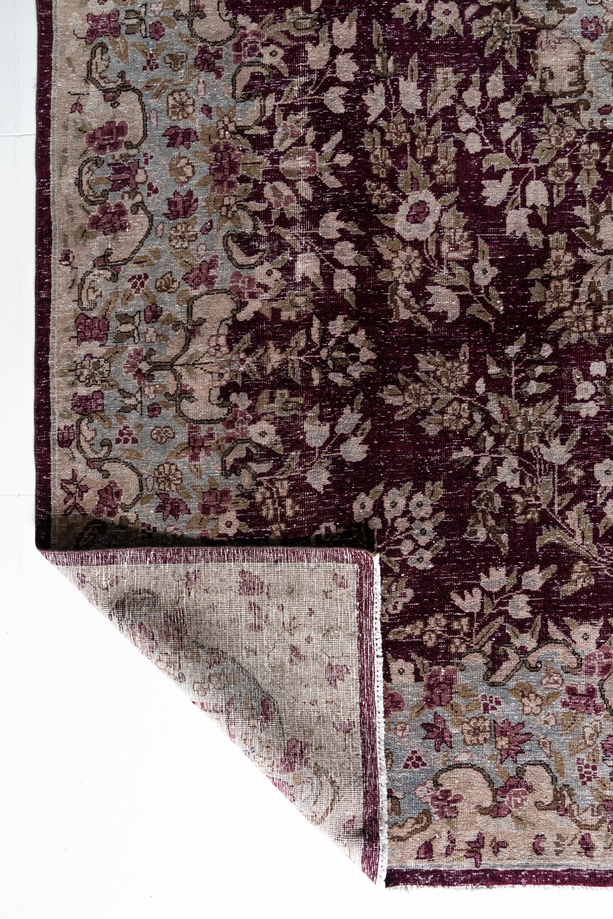 District Loom Vintage Kashan Area Rug Rhone