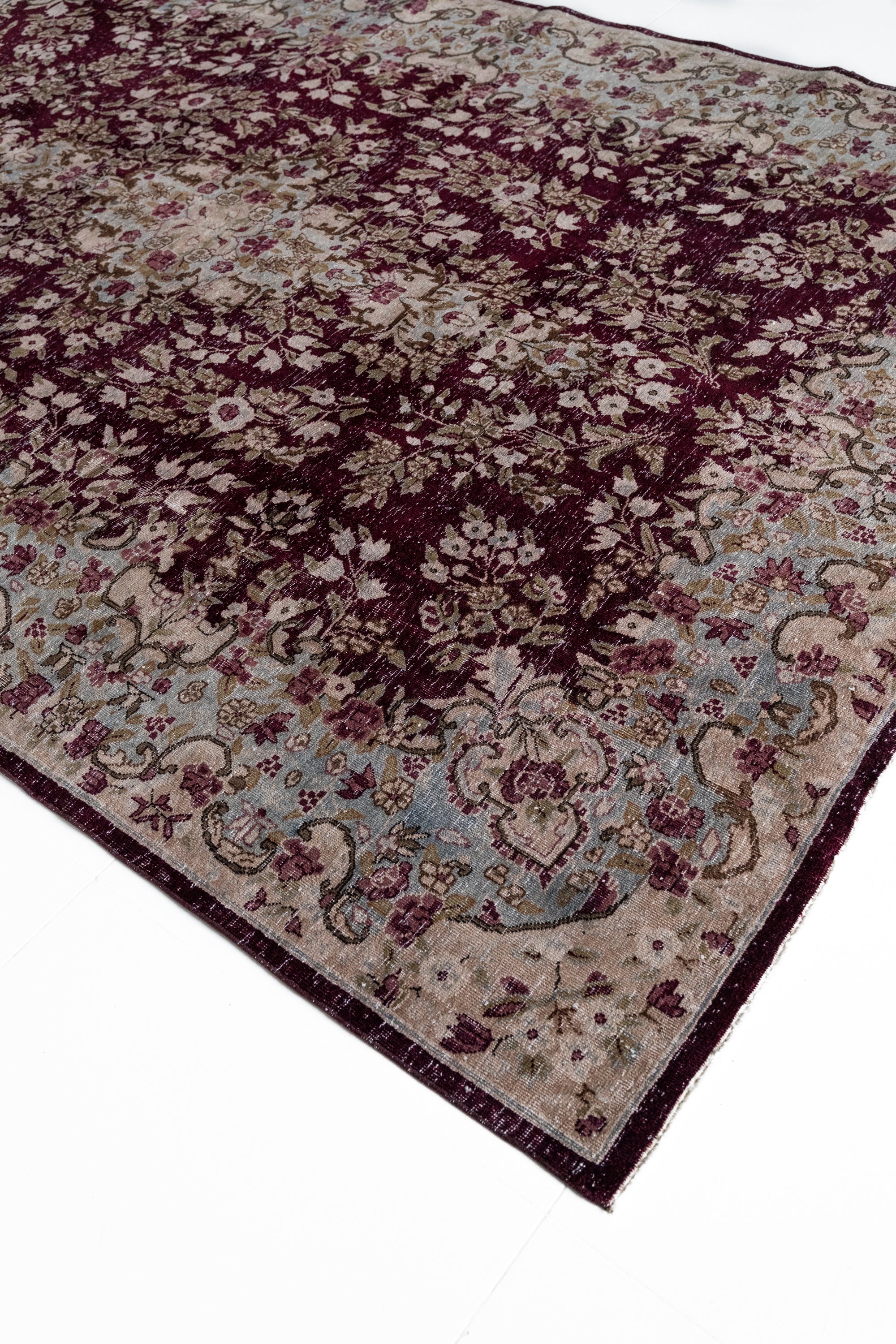 District Loom Vintage Kashan Area Rug Rhone