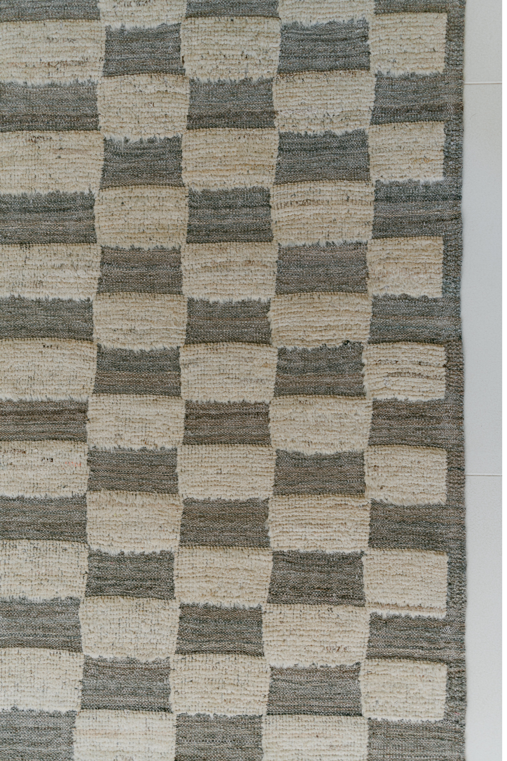 District Loom Modern hand knotted Afghan Tulu area rug 009