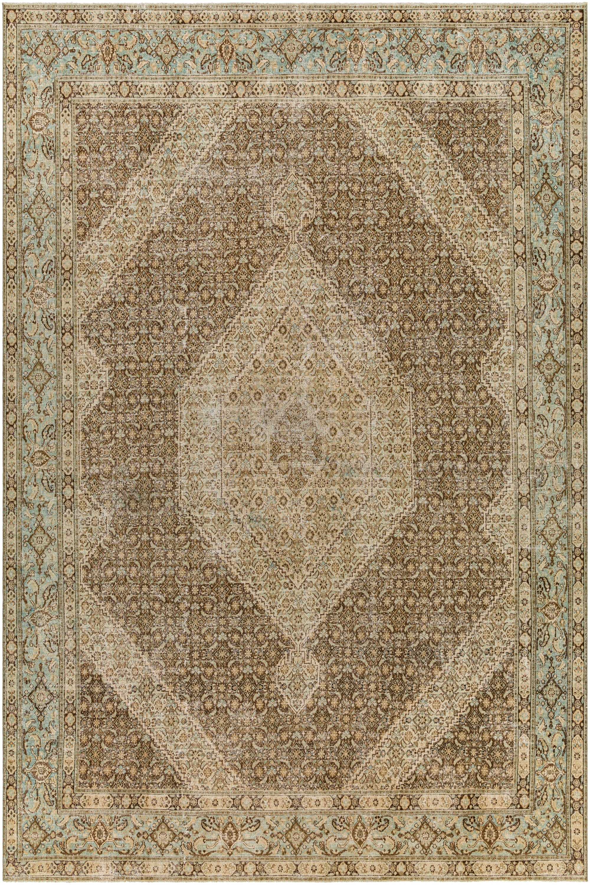 District Loom Vintage Persian Tabriz area rug Keene