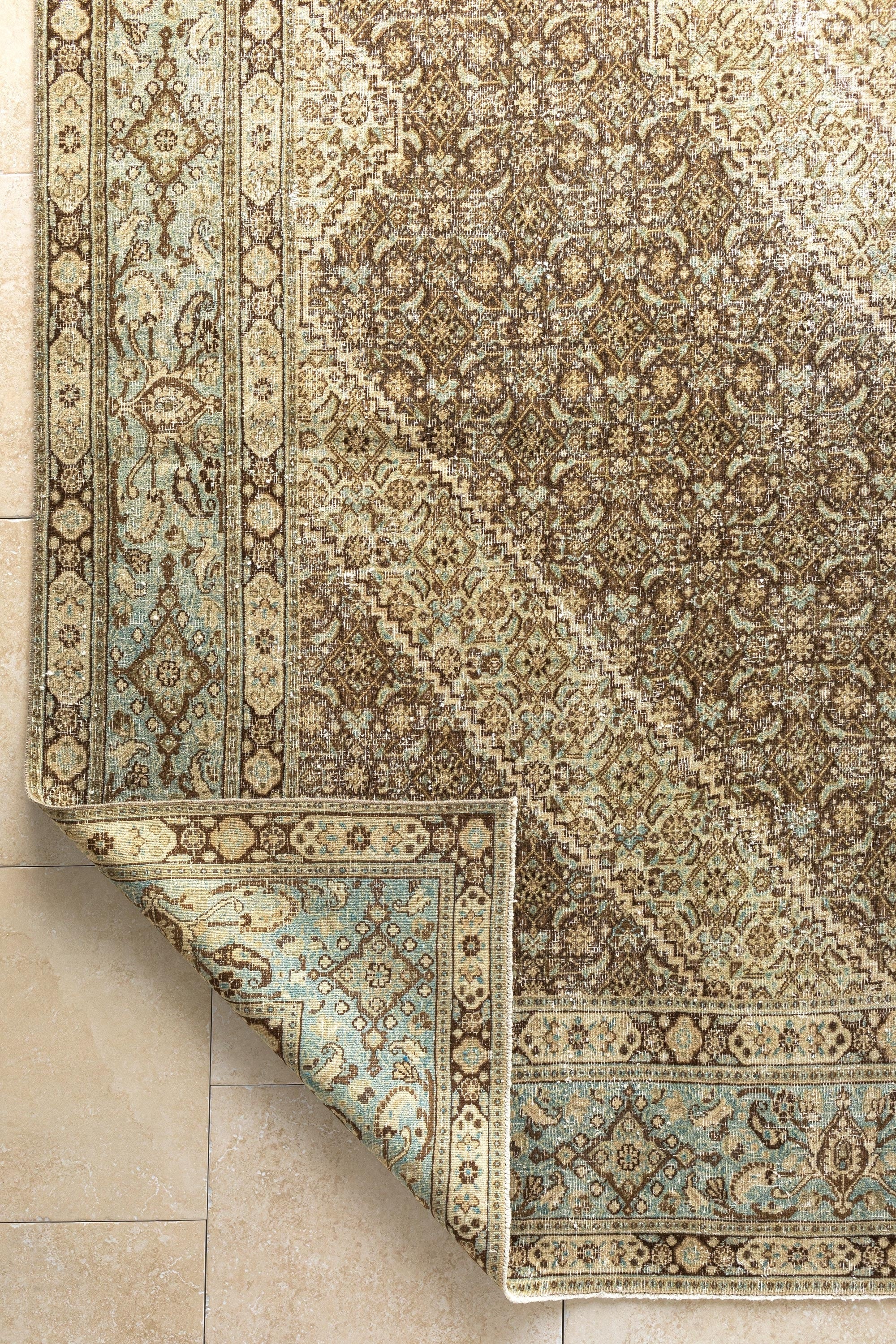 District Loom Vintage Persian Tabriz area rug Keene