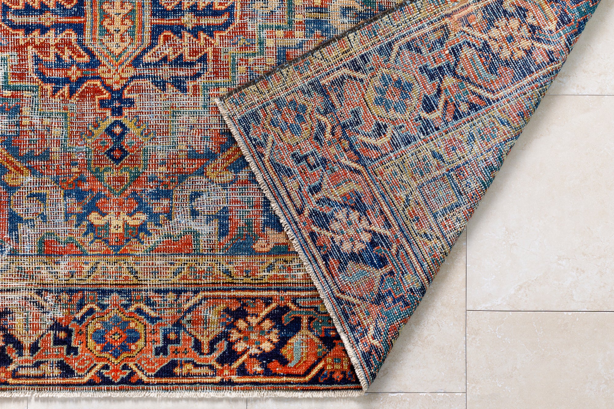 District Loom Antique Persian Heriz area rug Clark