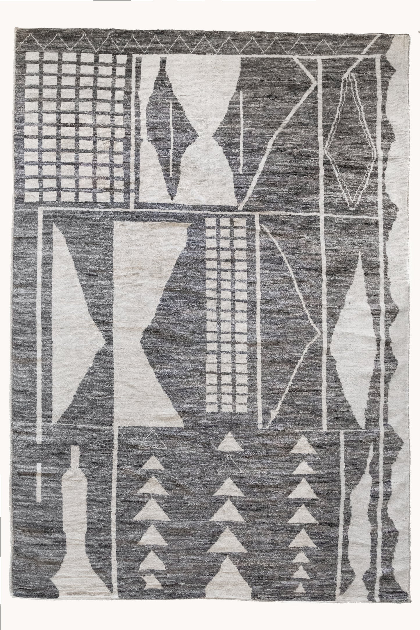 District Loom Modern hand knotted Afghan Tulu area rug made to order