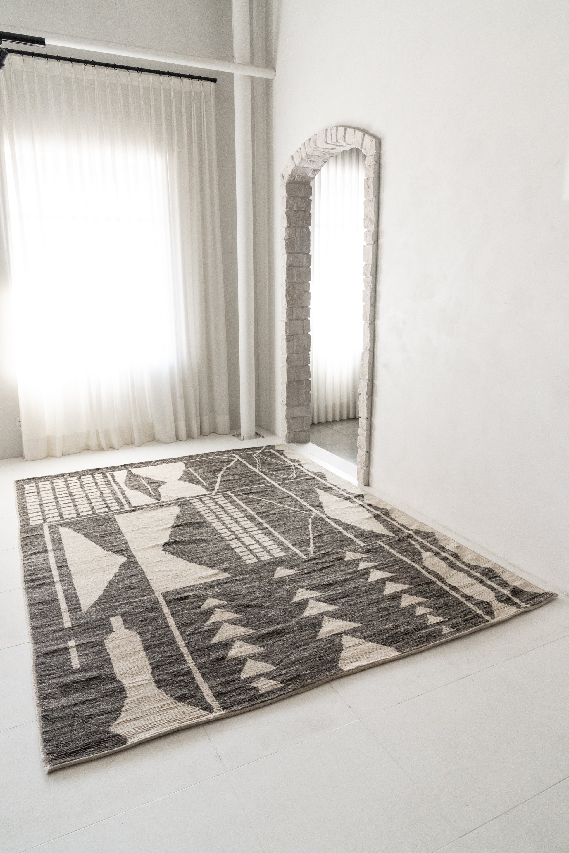 District Loom Modern hand knotted Afghan Tulu area rug made to order