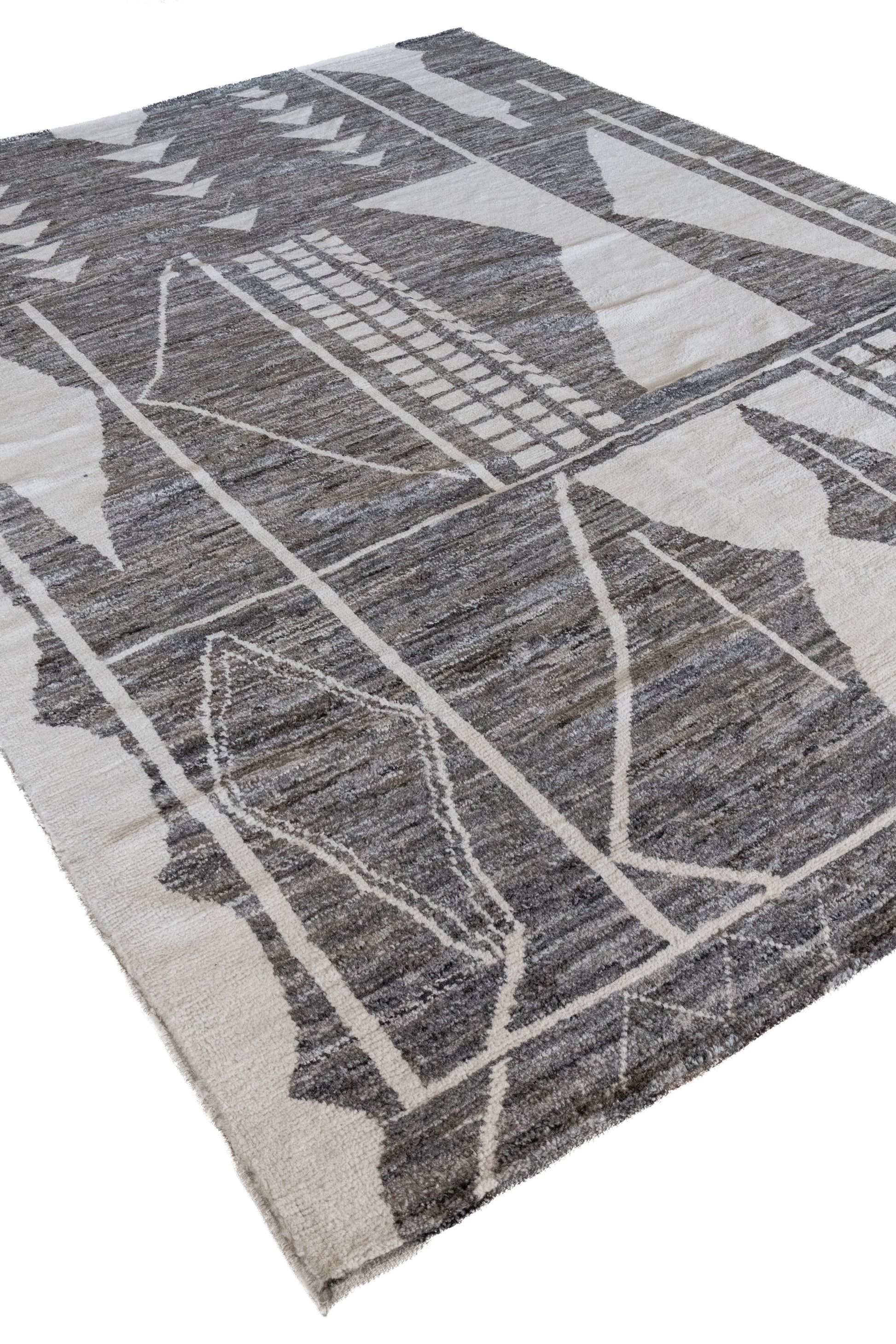 District Loom Modern hand knotted Afghan Tulu area rug made to order