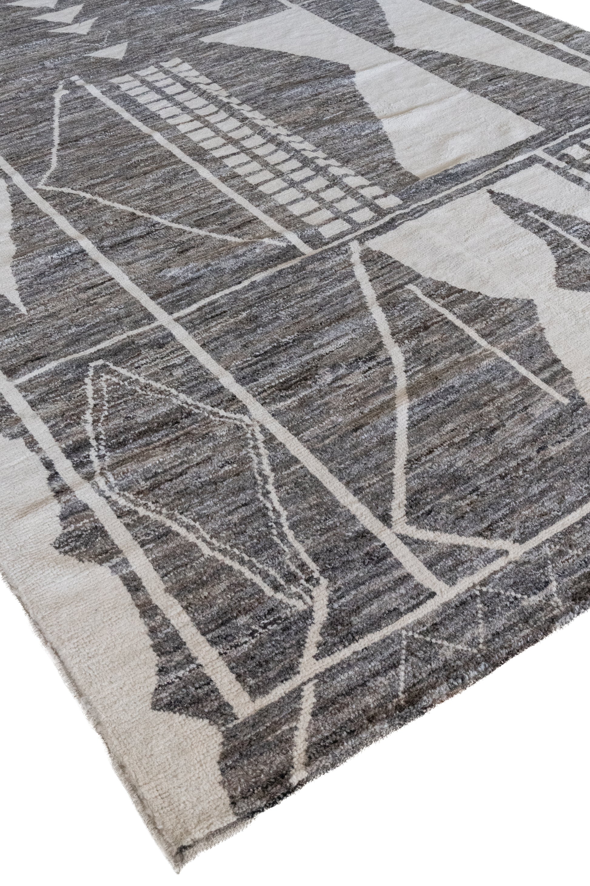 District Loom Modern hand knotted Afghan Tulu area rug made to order