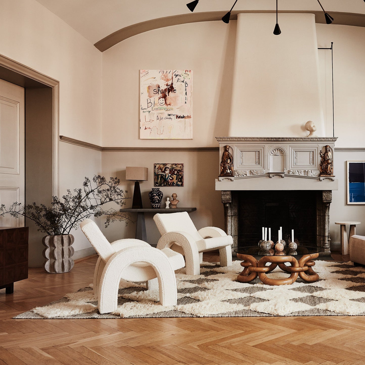 District Loom X Dusty Deco Chess Rya Grey Rug