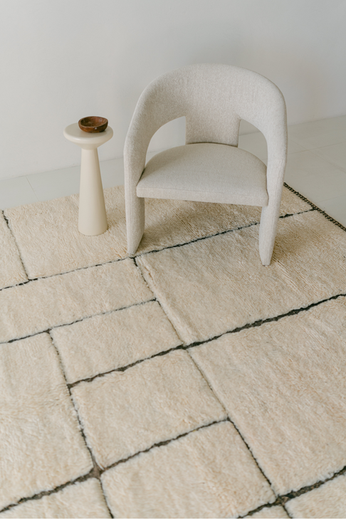District Loom Modern hand knotted Moroccan Beni Ourain area rug 003 made-to-order