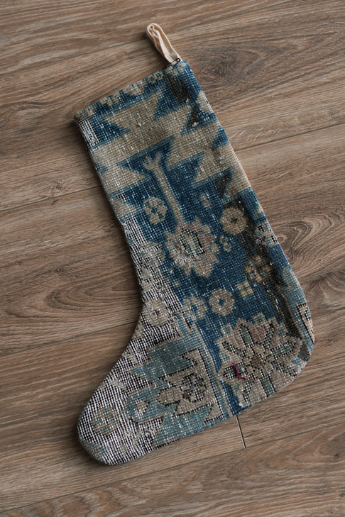 Vintage Persian carpet handmade Christmas stocking 35