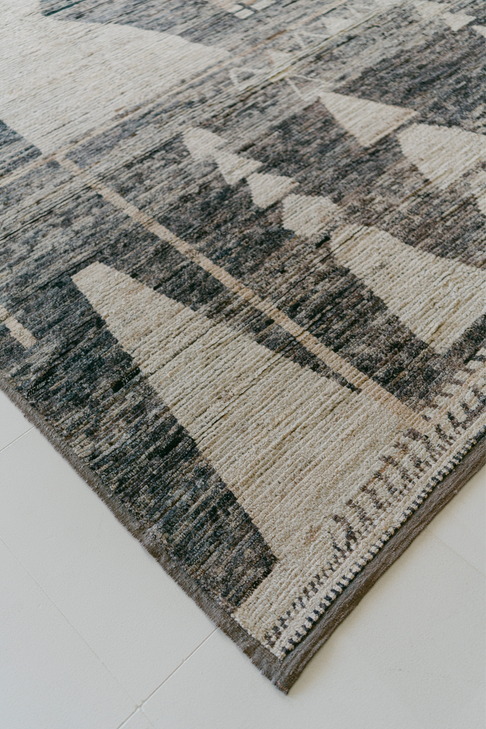 District Loom Modern hand knotted Afghan Tulu area rug made to order