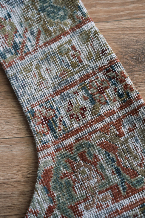 Vintage Persian carpet handmade Christmas stocking 4