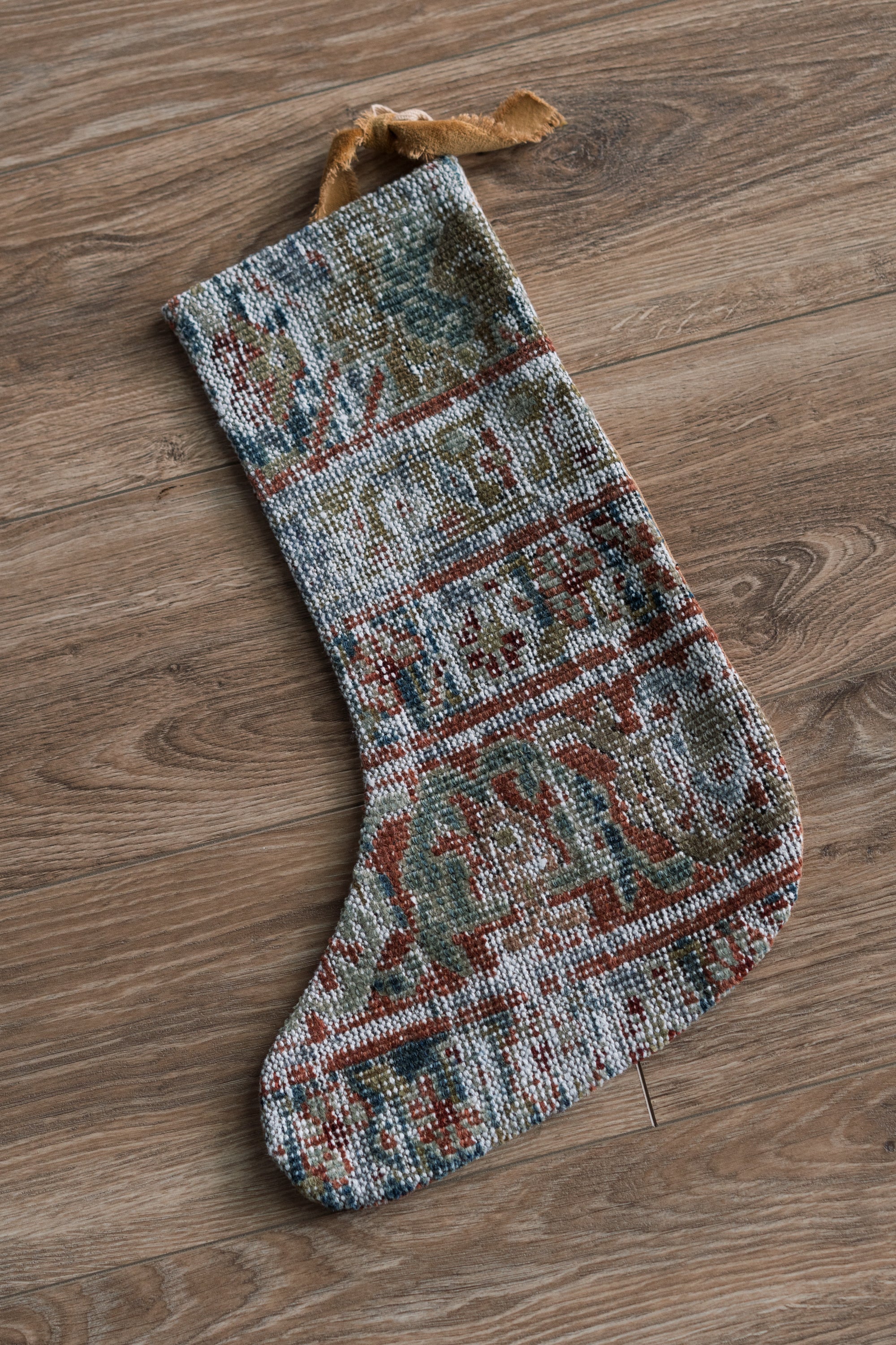 Vintage Persian carpet handmade Christmas stocking 4