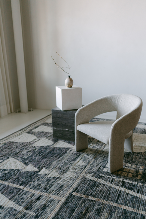 District Loom Modern hand knotted Afghan Tulu area rug made to order