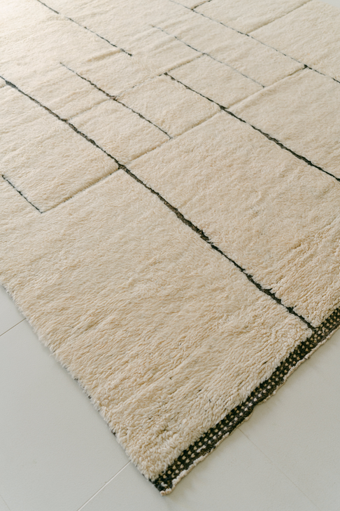 District Loom Modern hand knotted Moroccan Beni Ourain area rug 003 made-to-order