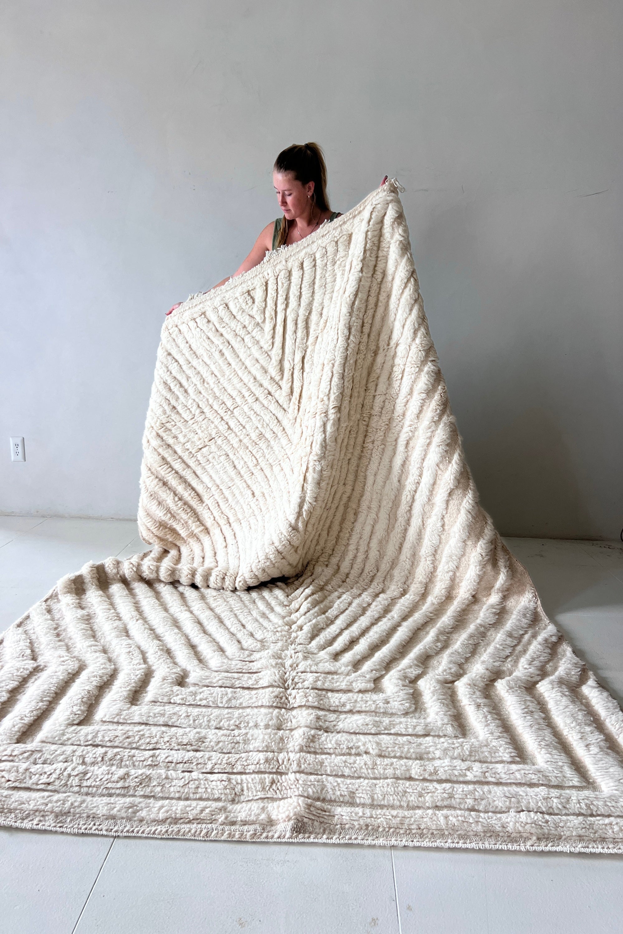 District Loom Modern Beni Ouarain Area Rug Alisma