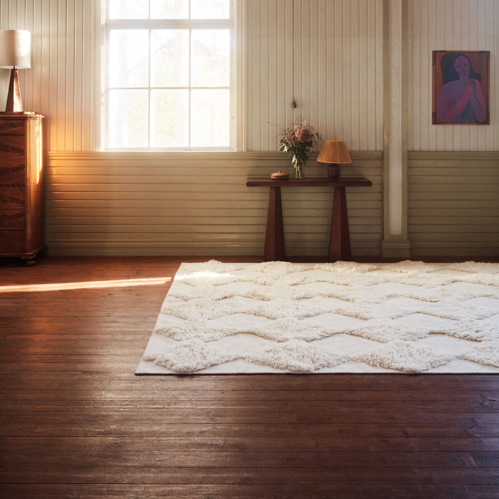 District Loom X District Loom Chess Rya White Rug