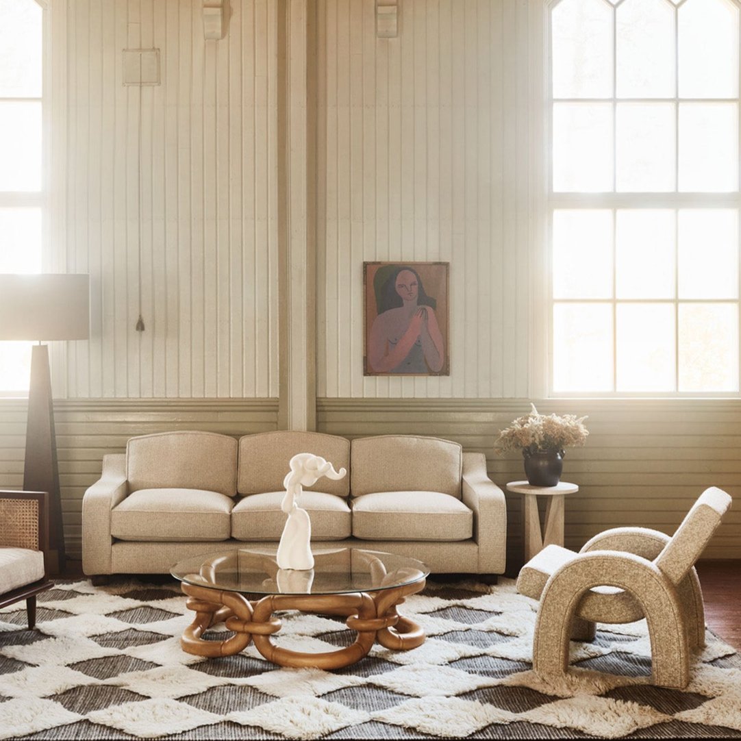 District Loom X Dusty Deco Chess Rya Grey Rug