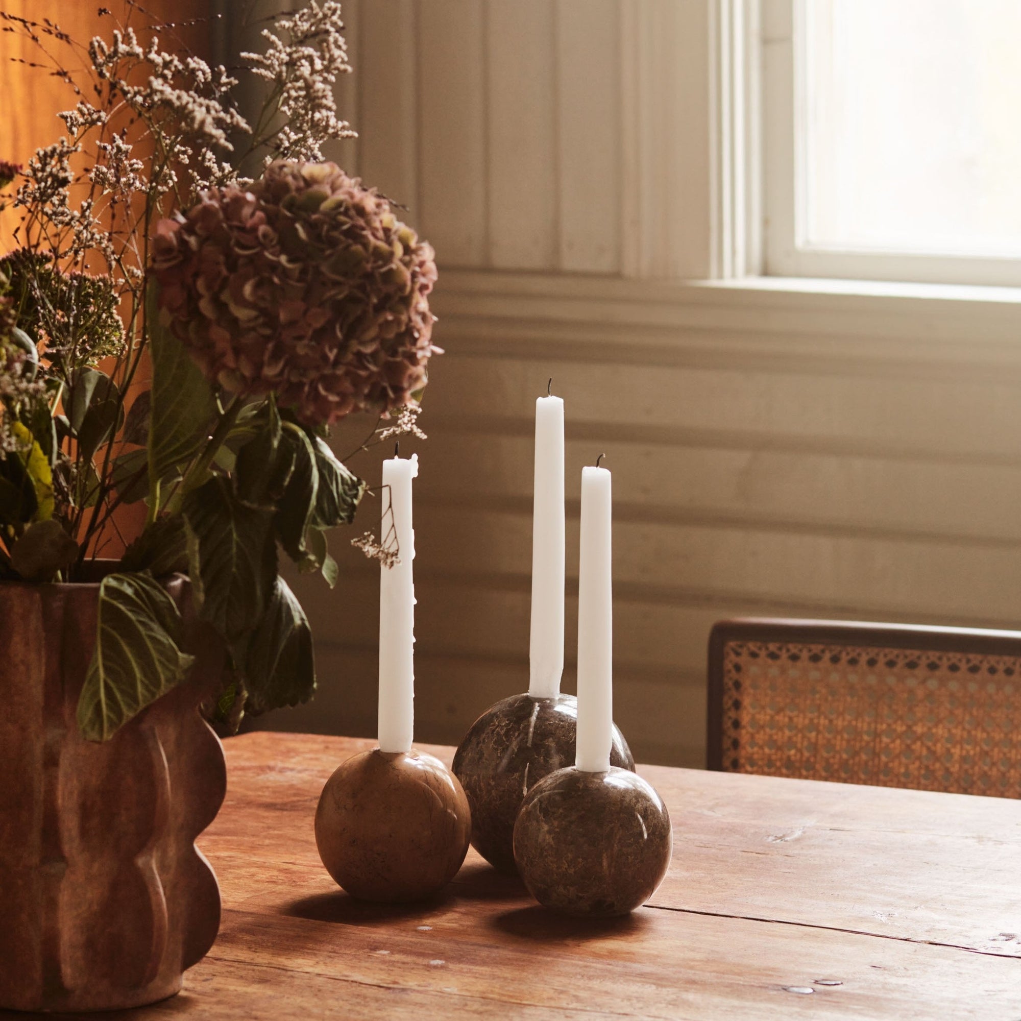 Sphere Candle Holder 10 Grey