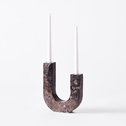 Arco Candle Holder Grey