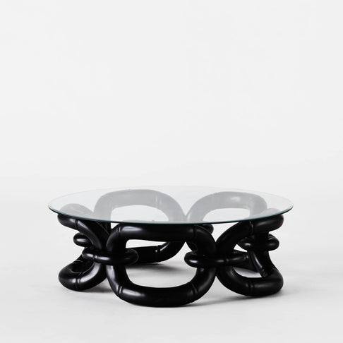 Bamboo Bracelet Sofa Table Black